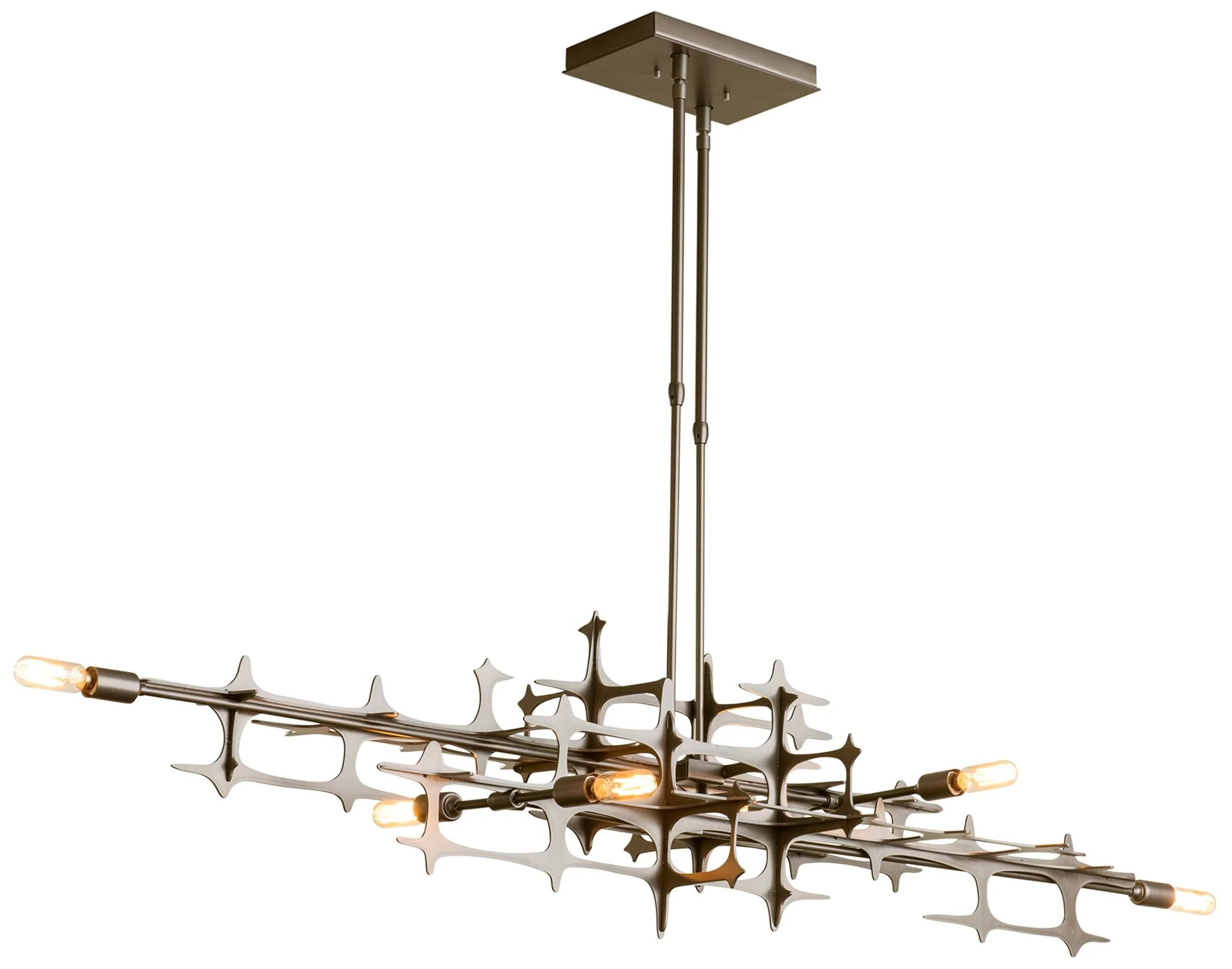 Grid Pendant - Dark Smoke Finish - Standard Height - Image 1