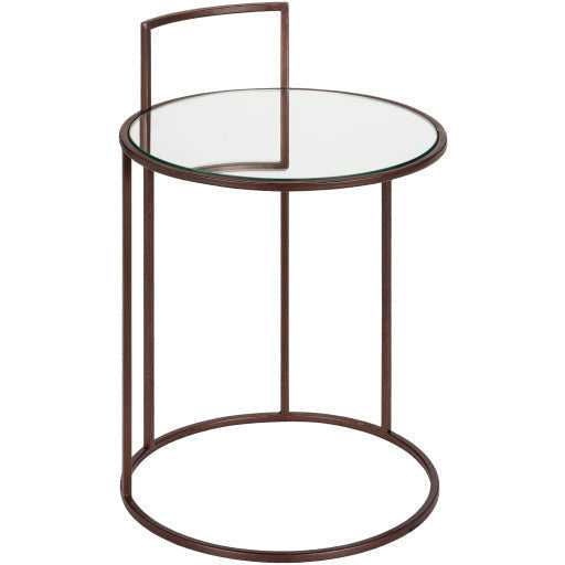 Surya Gossamer Modern Mirrir Top Metallic Bronze Base Accent Side Table GSS-004 - Image 2