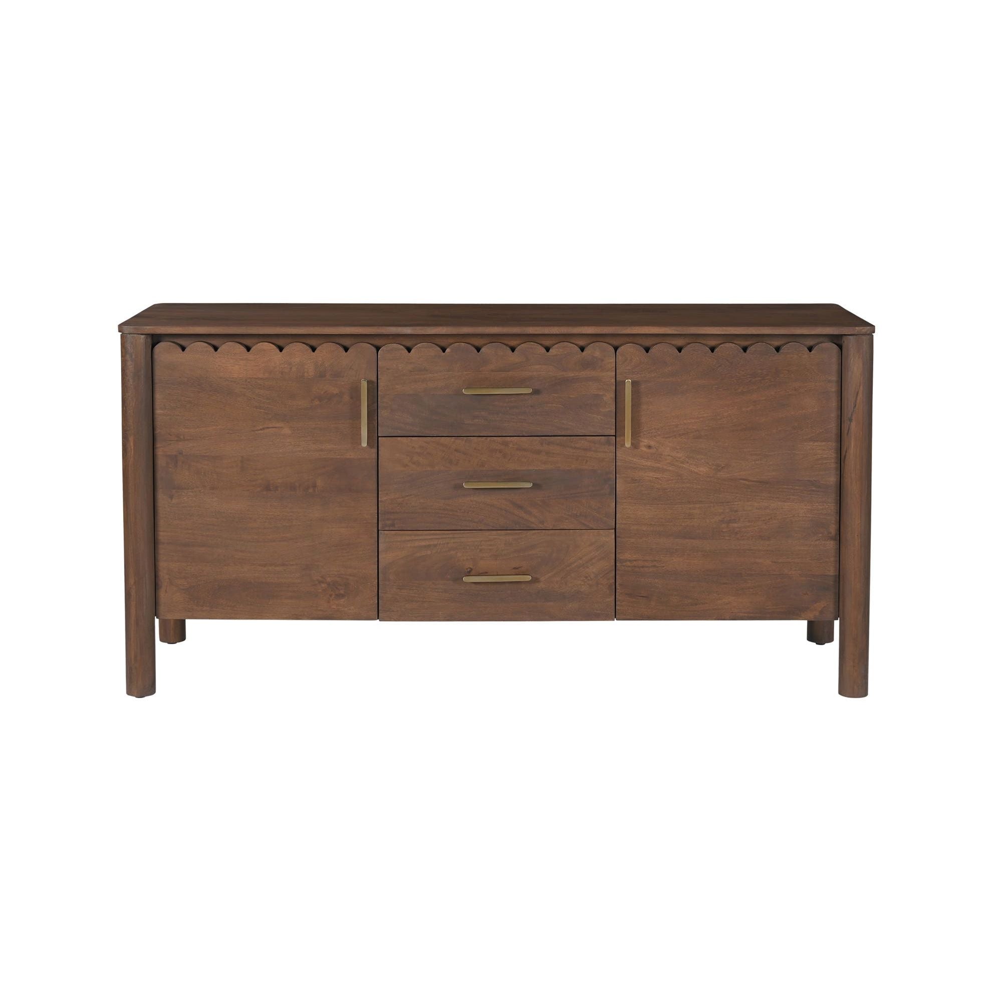 Moe’s Home Collection Wiley Vintage Brown 3 Drawer Sideboard