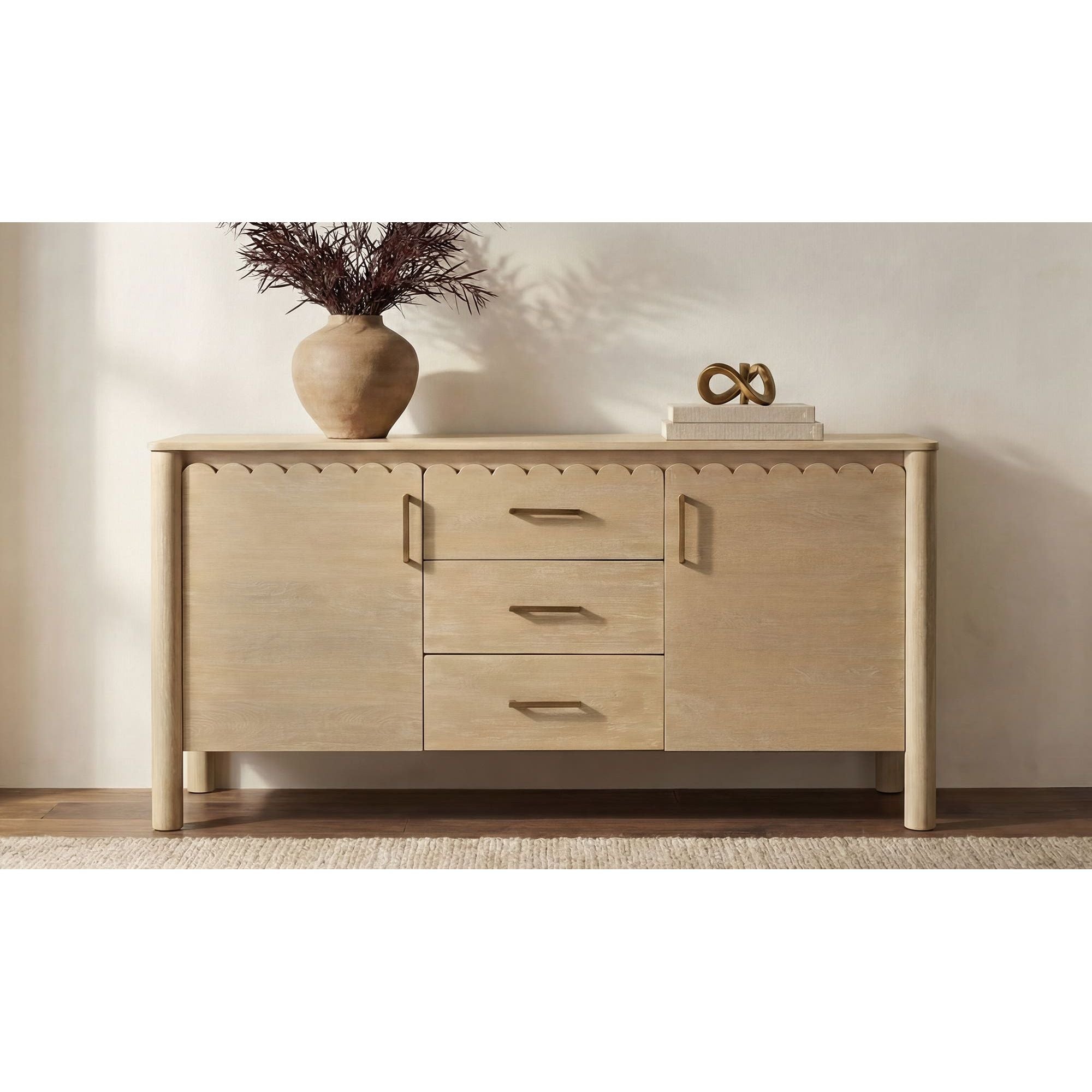 Moe's Home Wiley 3 Drawer Sideboard Natural - Image 2