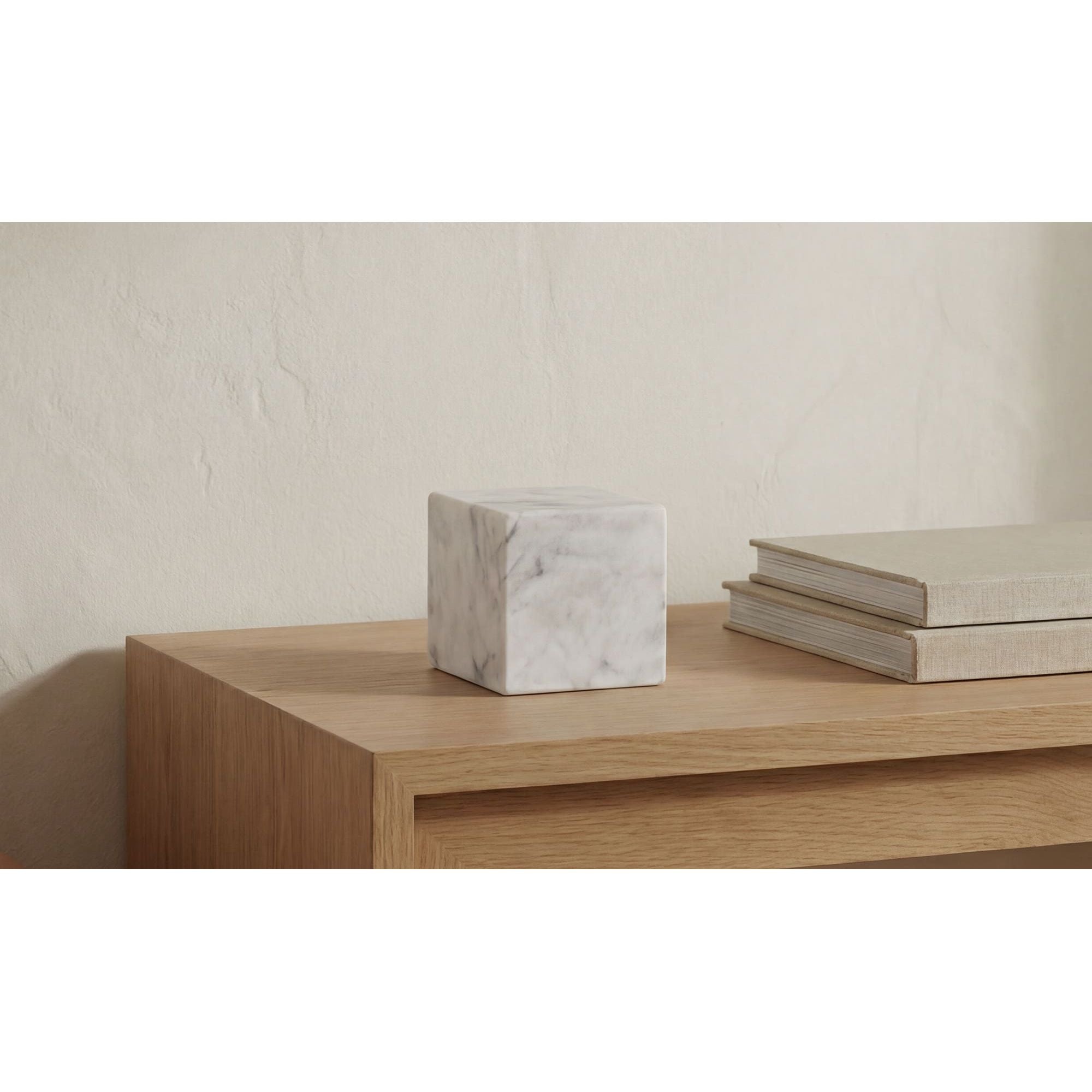 Moe's Home Cora Cube Tabletop Accent Banswara Purple White Marble - Image 2
