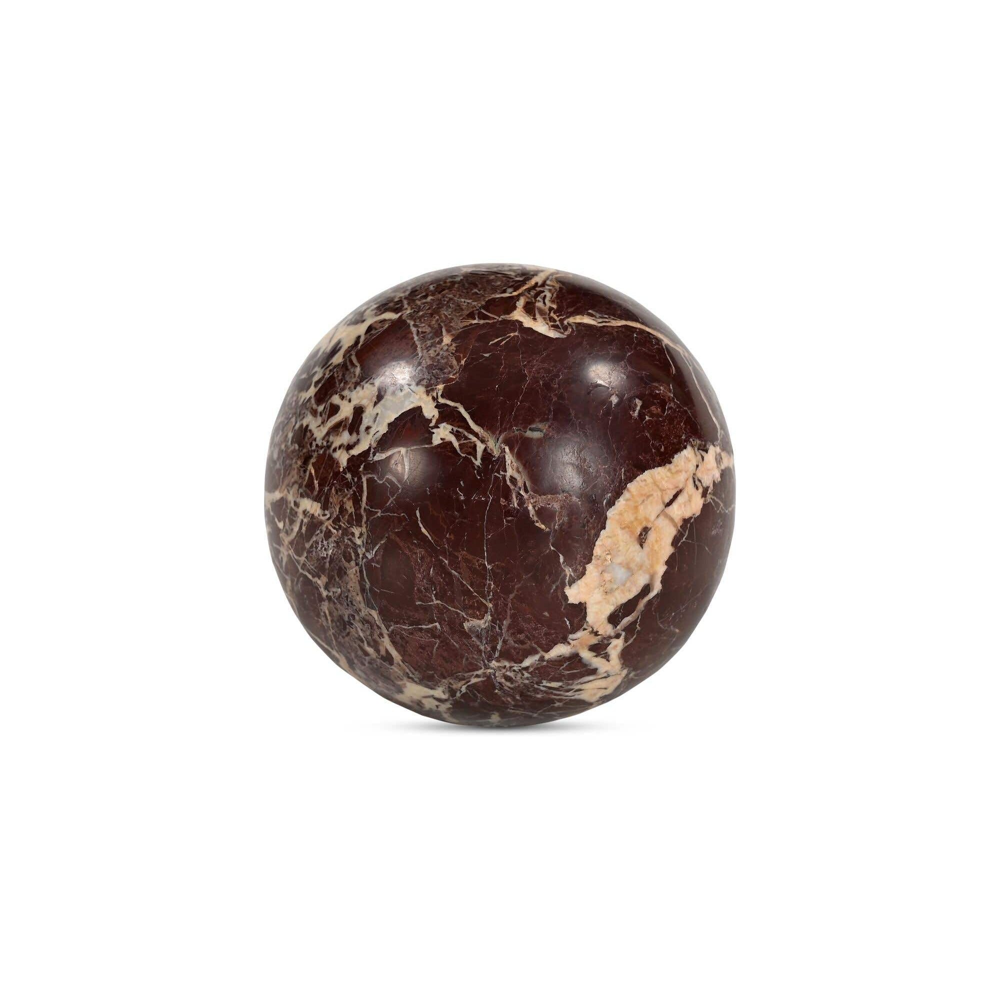 Moe's Home Odessa Sphere Tabletop Accent Red Levanto Marble - Image 1