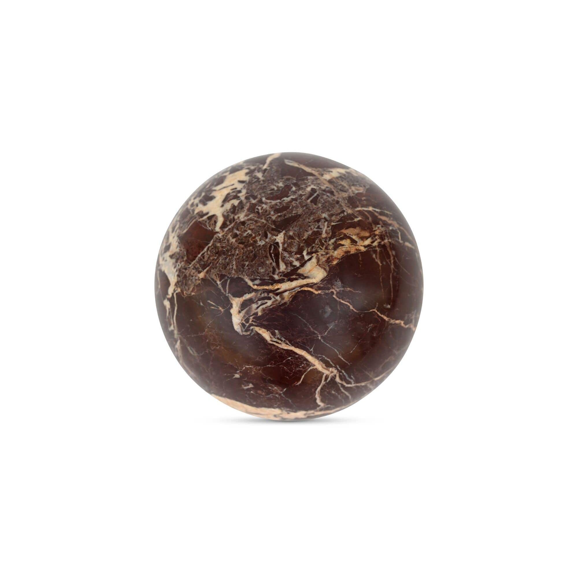 Moe's Home Odessa Sphere Tabletop Accent Red Levanto Marble - Image 2