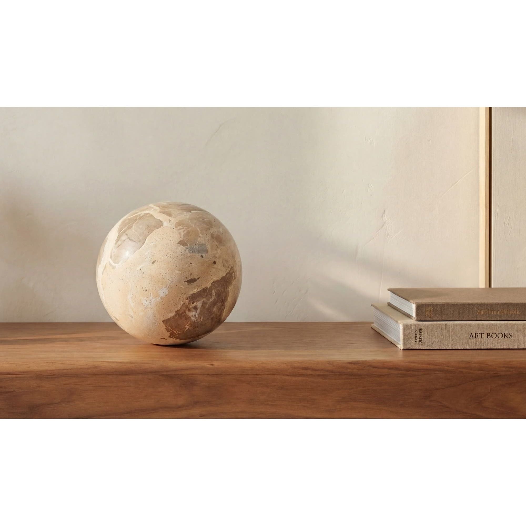 Moe's Home Odessa Sphere Tabletop Accent Tendu Beige Marble - Image 2