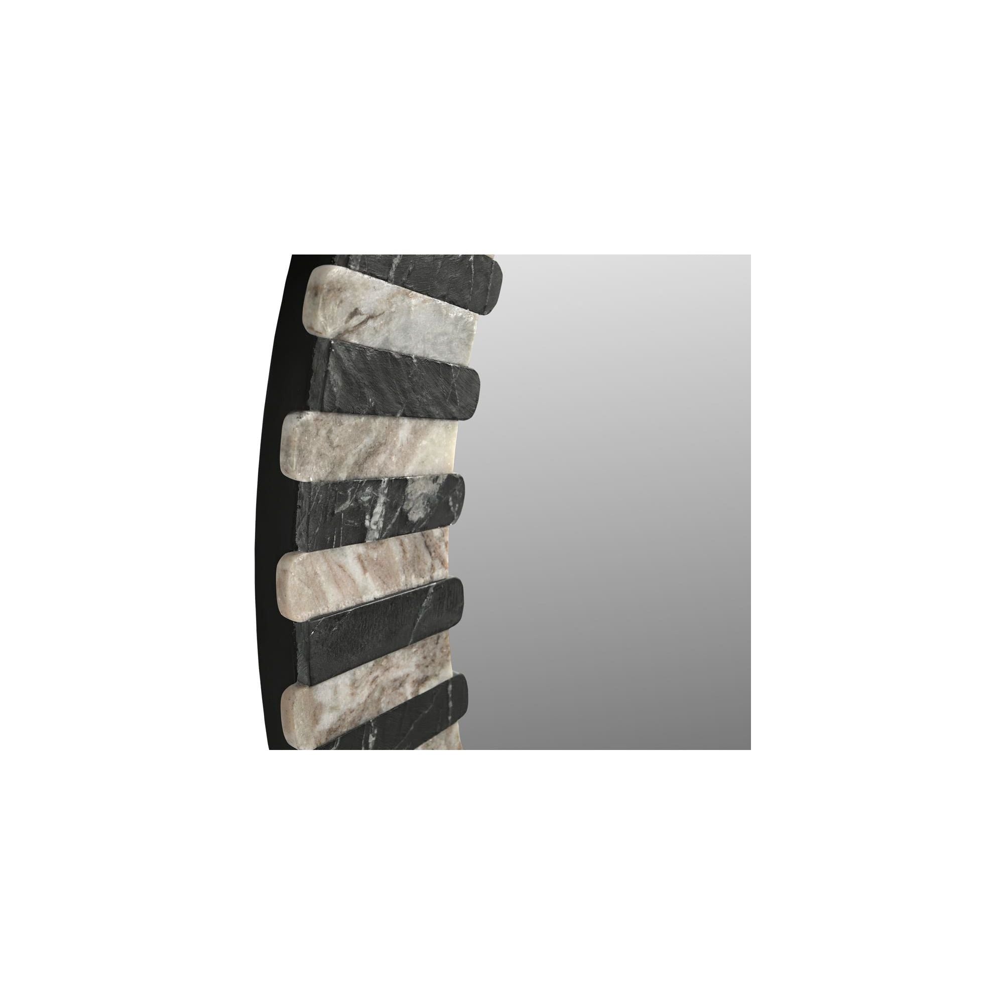 Moe's Home Isolde Mirror Black and Beige Marble - Image 3