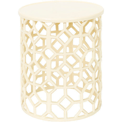 Surya Hale Modern Yellow Metal Round Accent Side Table HALE-104 - Image 2