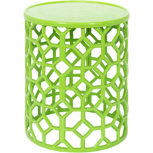 Surya Hale Modern Green Metal Round Accent Side Table HALE-106 - Image 2