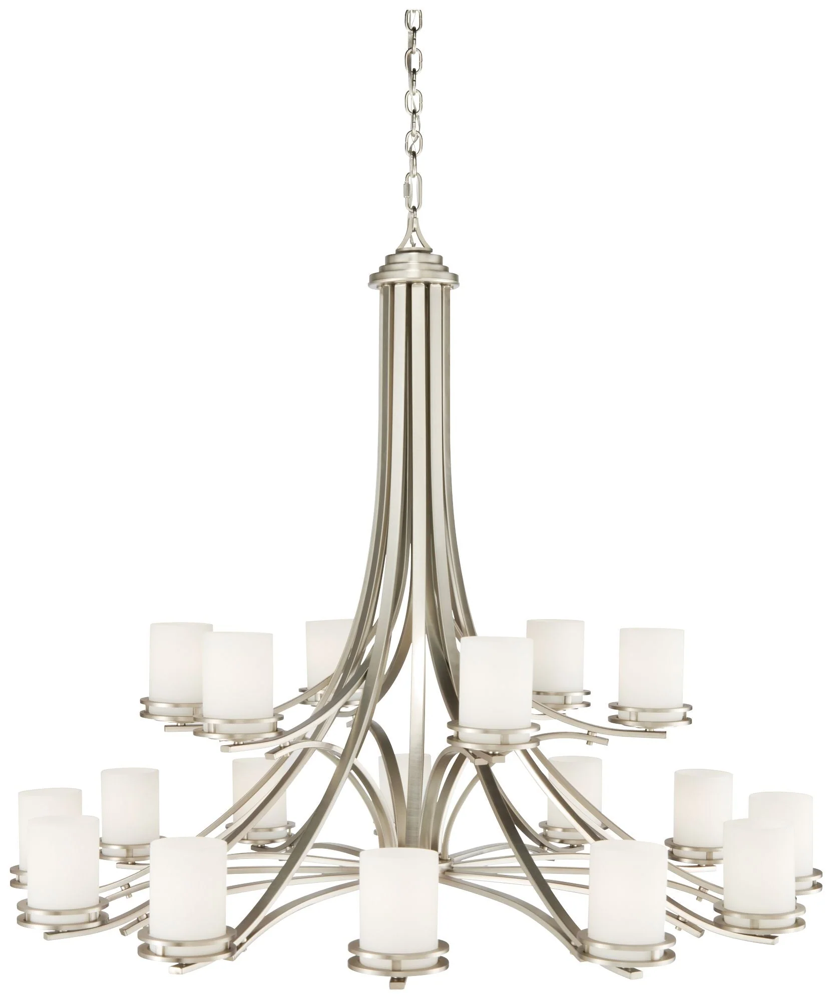 Hendrik Brushed Nickel Chandelier 18Lt - Image 1