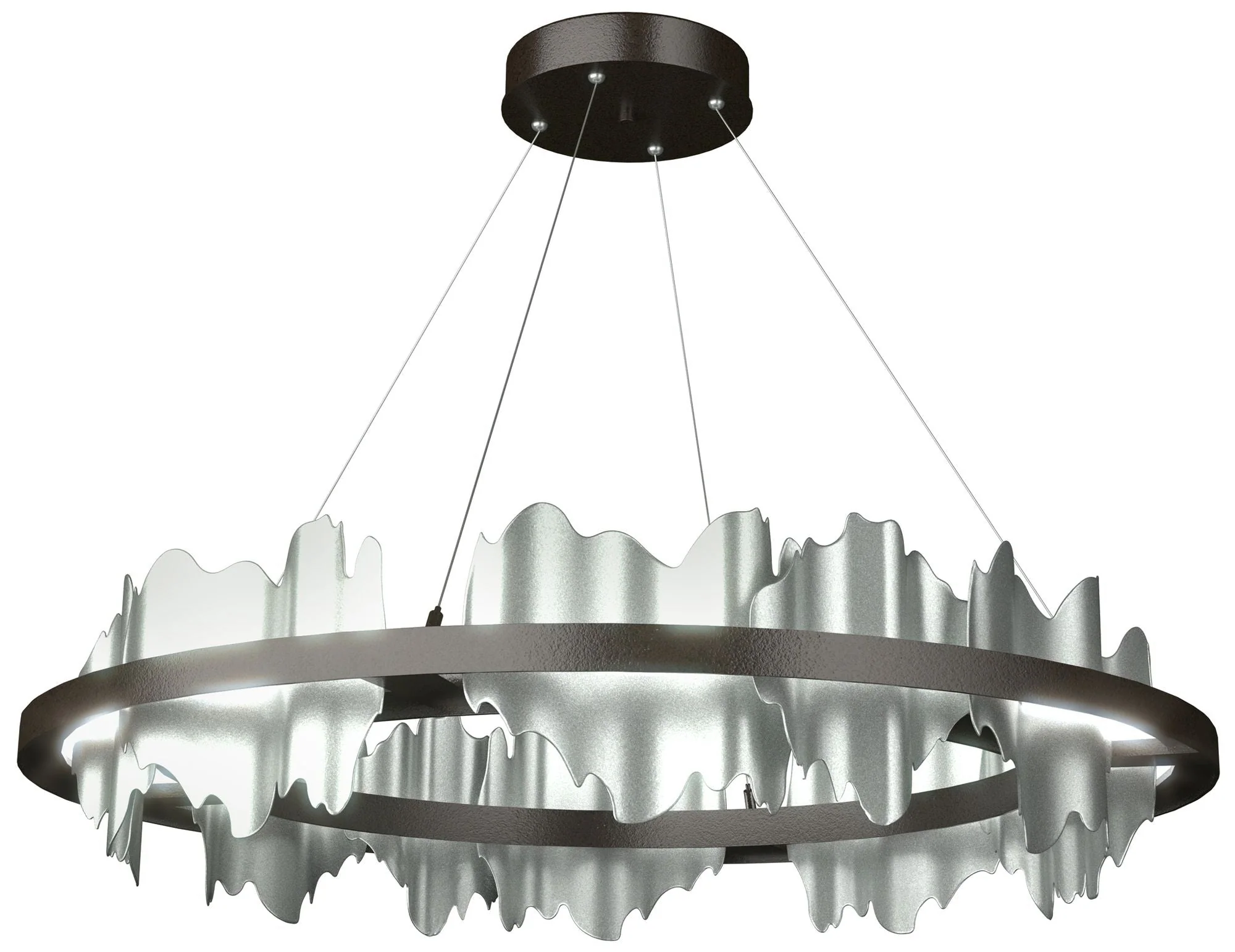 Hildene 38"W  Accented Circular Oil Rubbed Bronze Standard LED Pendant - Image 1