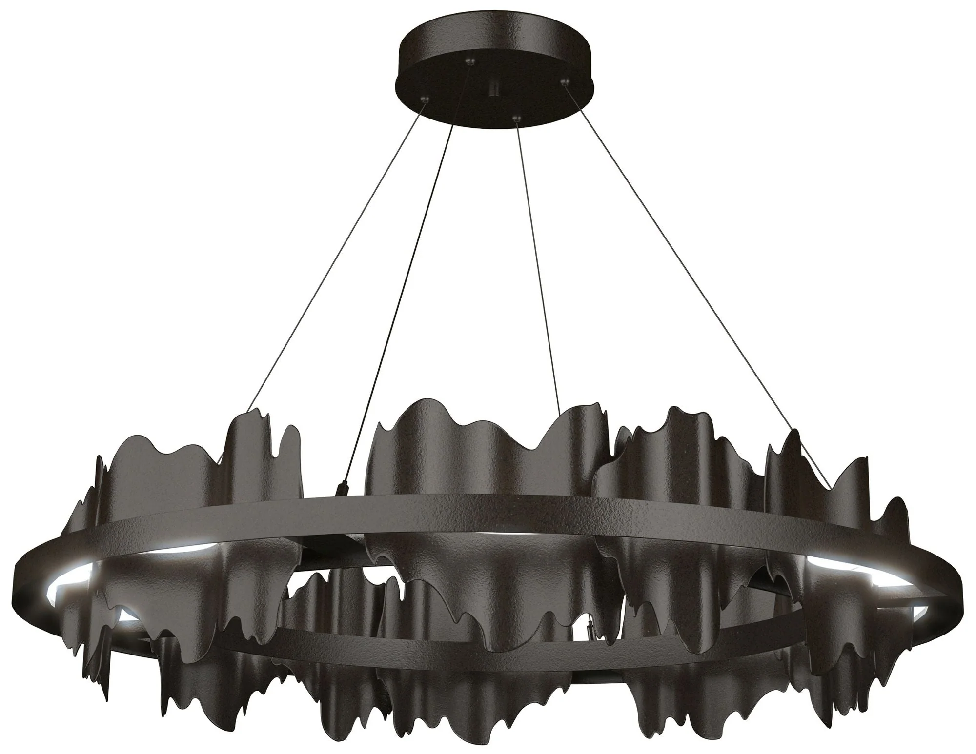 Hildene 38"W Circular Oil Rubbed Bronze Standard LED Pendant - Image 1