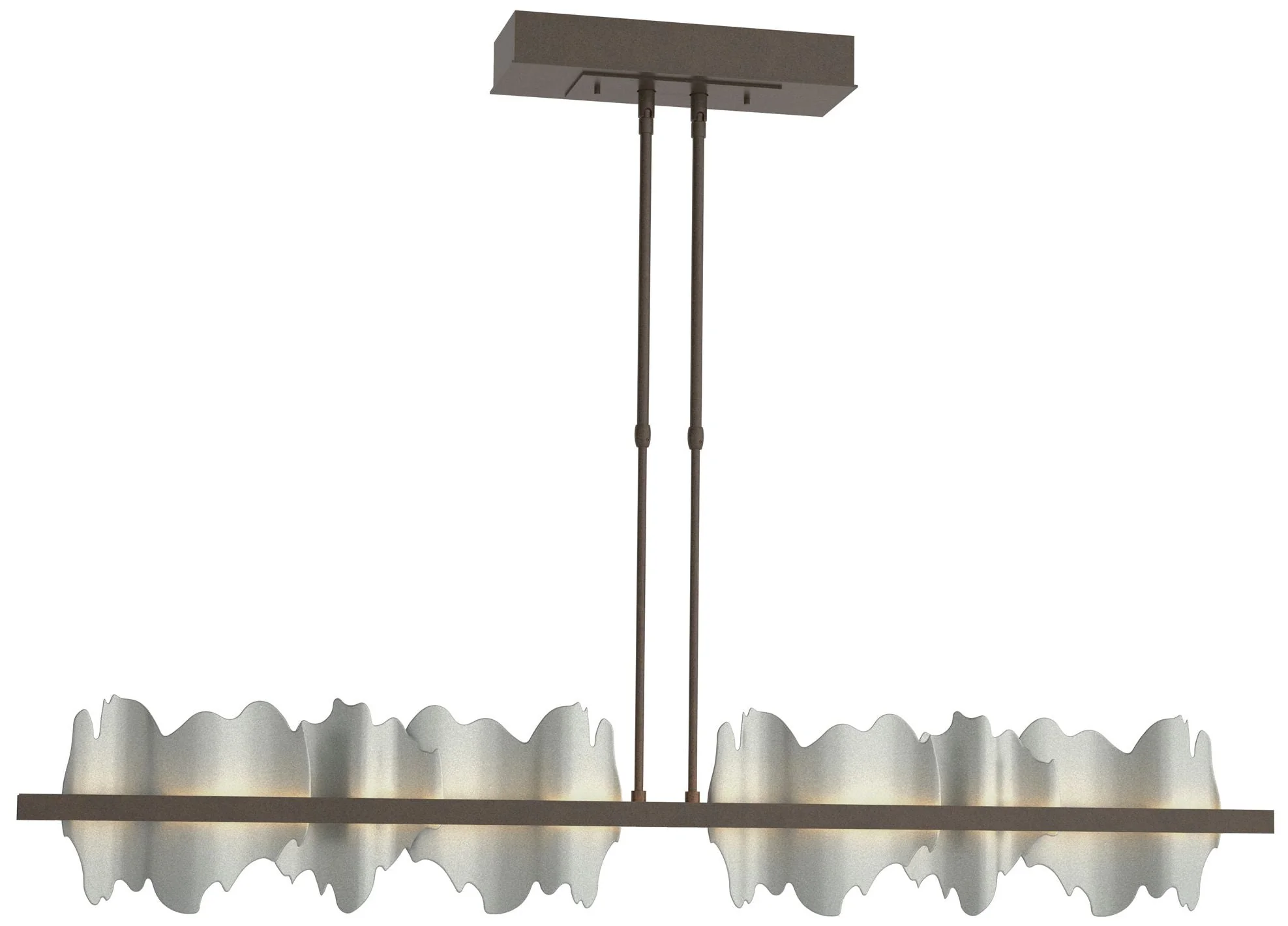 Hildene 51.9" Bronze & Vintage Platinum Long LED Pendant - Image 1
