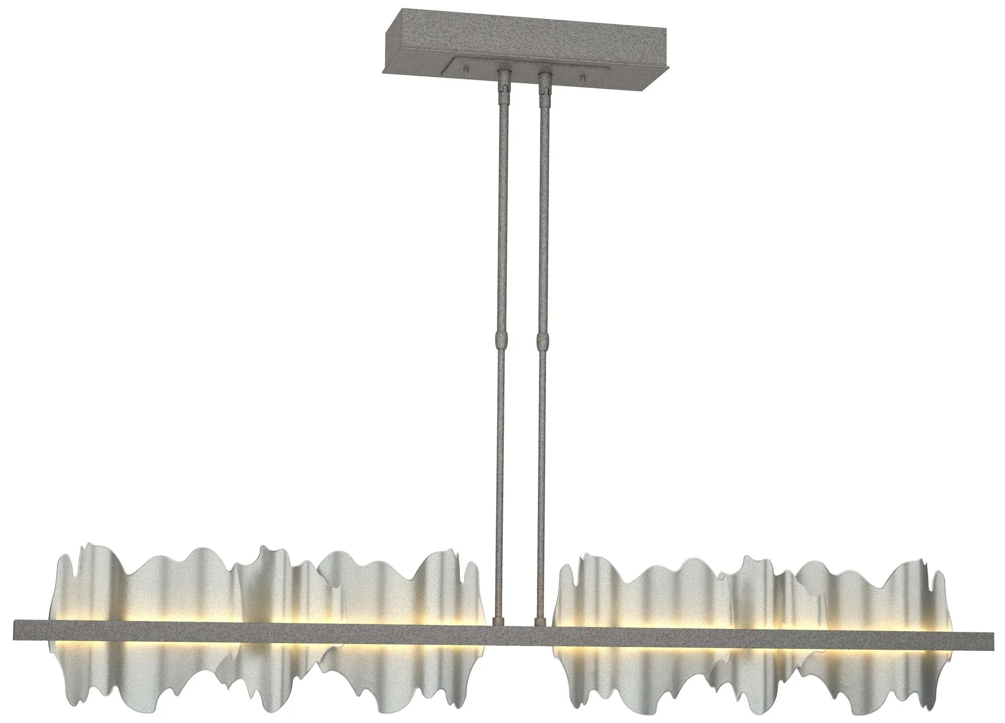 Hildene 51.9" Natural Iron & Vintage Platinum Short LED Pendant - Image 1