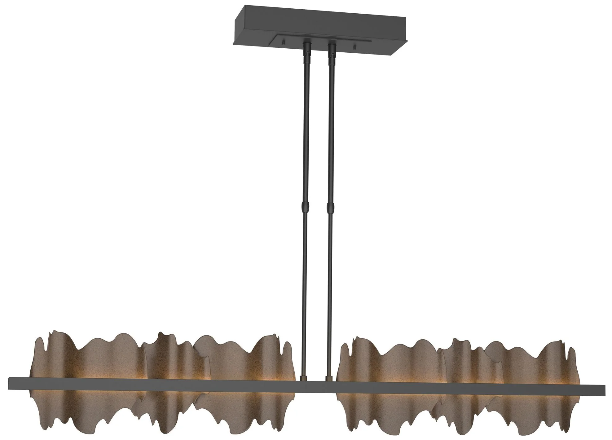 Hildene 51.9" Wide Large Black And Bronze LED Pendant - Image 1