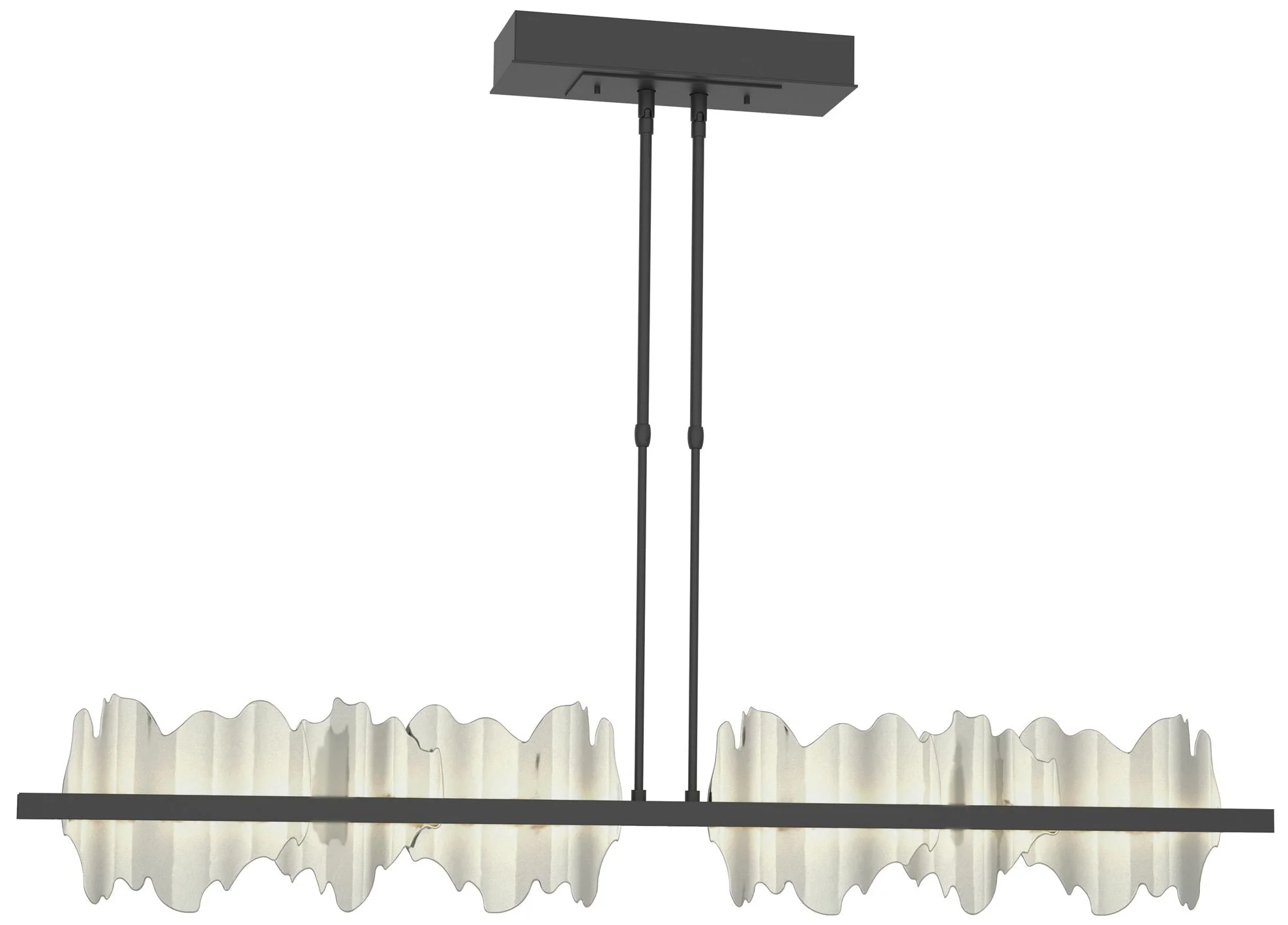 Hildene 51.9" Wide Large Black And Sterling LED Pendant - Image 1