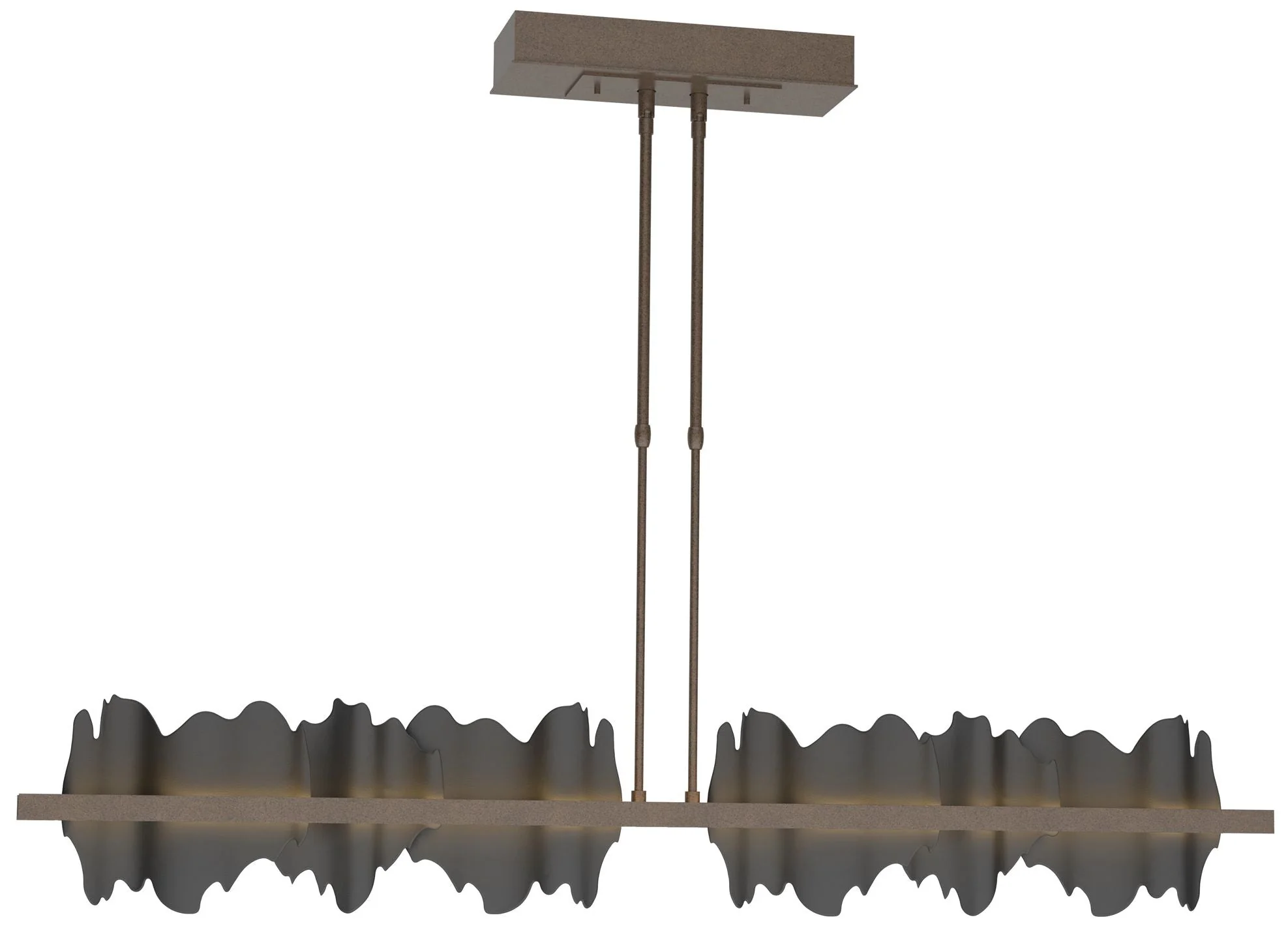 Hildene 51.9" Wide Large Bronze And Black LED Pendant - Image 1
