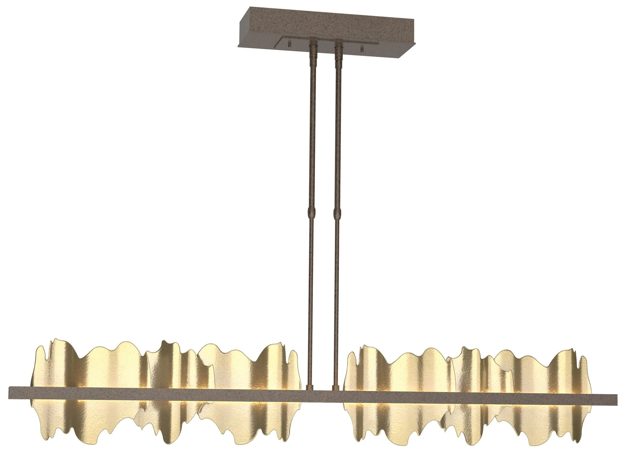 Hildene 51.9" Wide Large Bronze And Modern Brass LED Pendant - Image 1