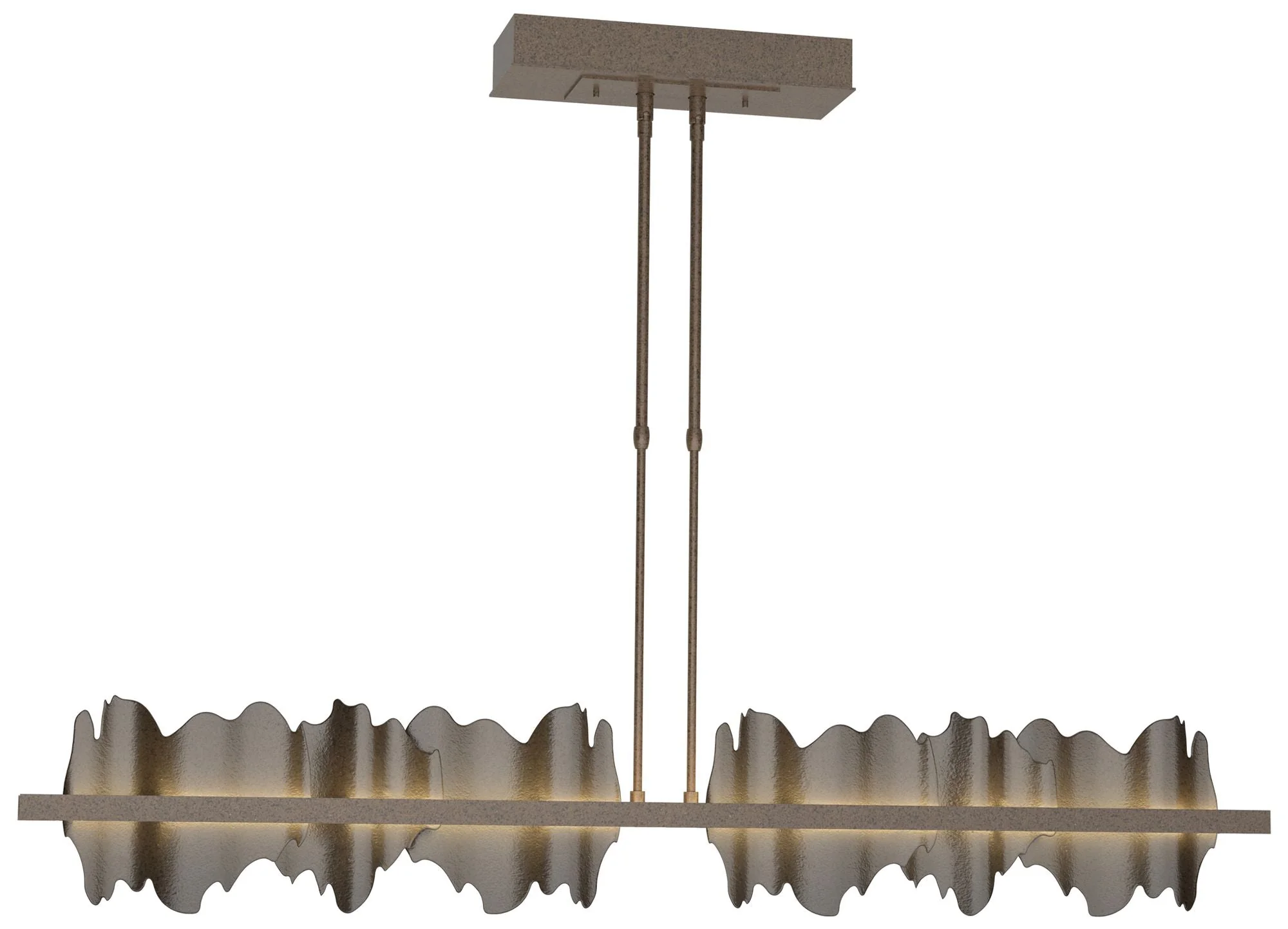 Hildene 51.9″ Wide Large Bronze And Oil Rubbed Bronze LED Pendant