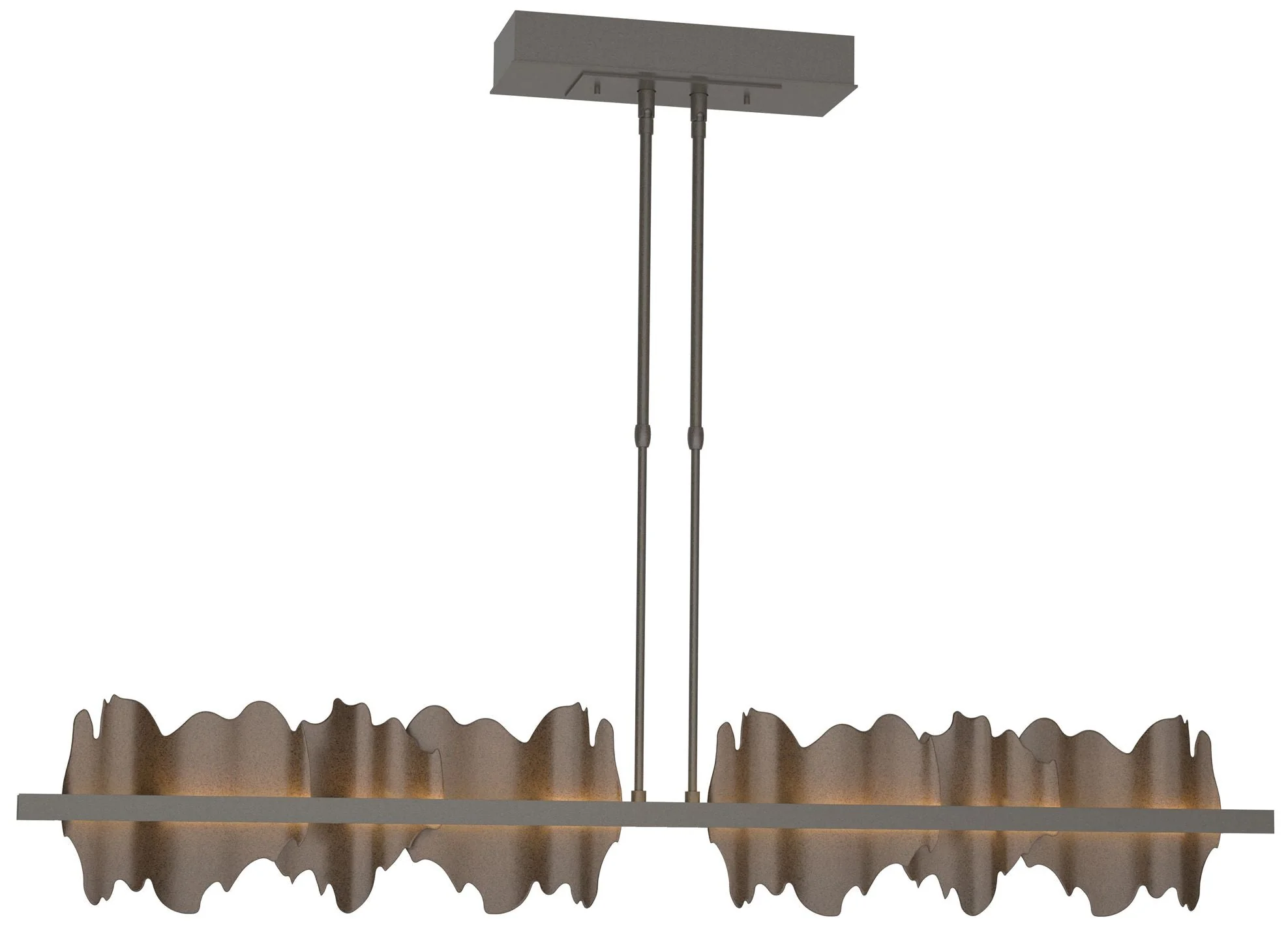 Hildene 51.9" Wide Large Dark Smoke And Bronze LED Pendant - Image 1
