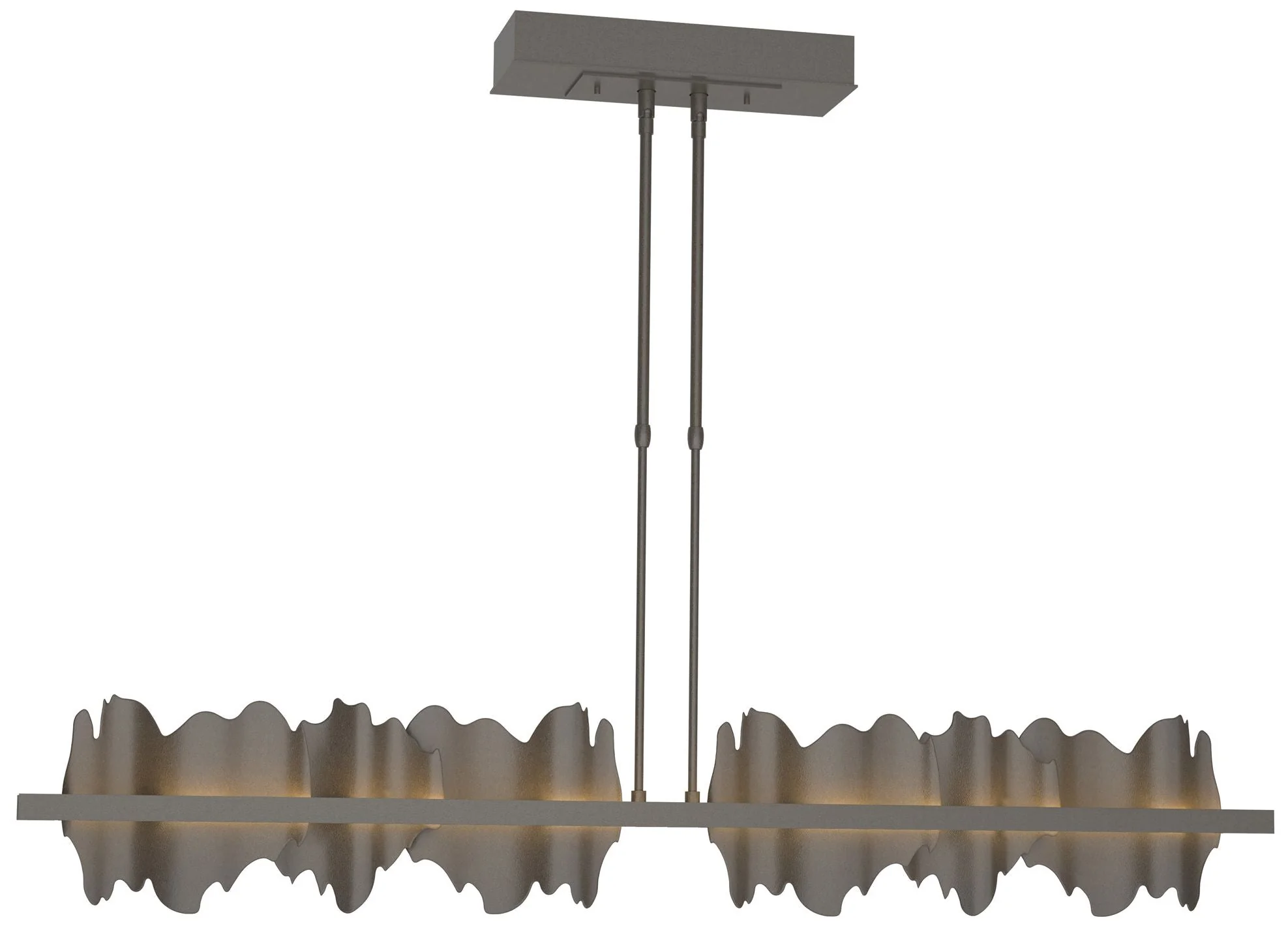 Hildene 51.9" Wide Large Dark Smoke And Dark Smoke LED Pendant - Image 1