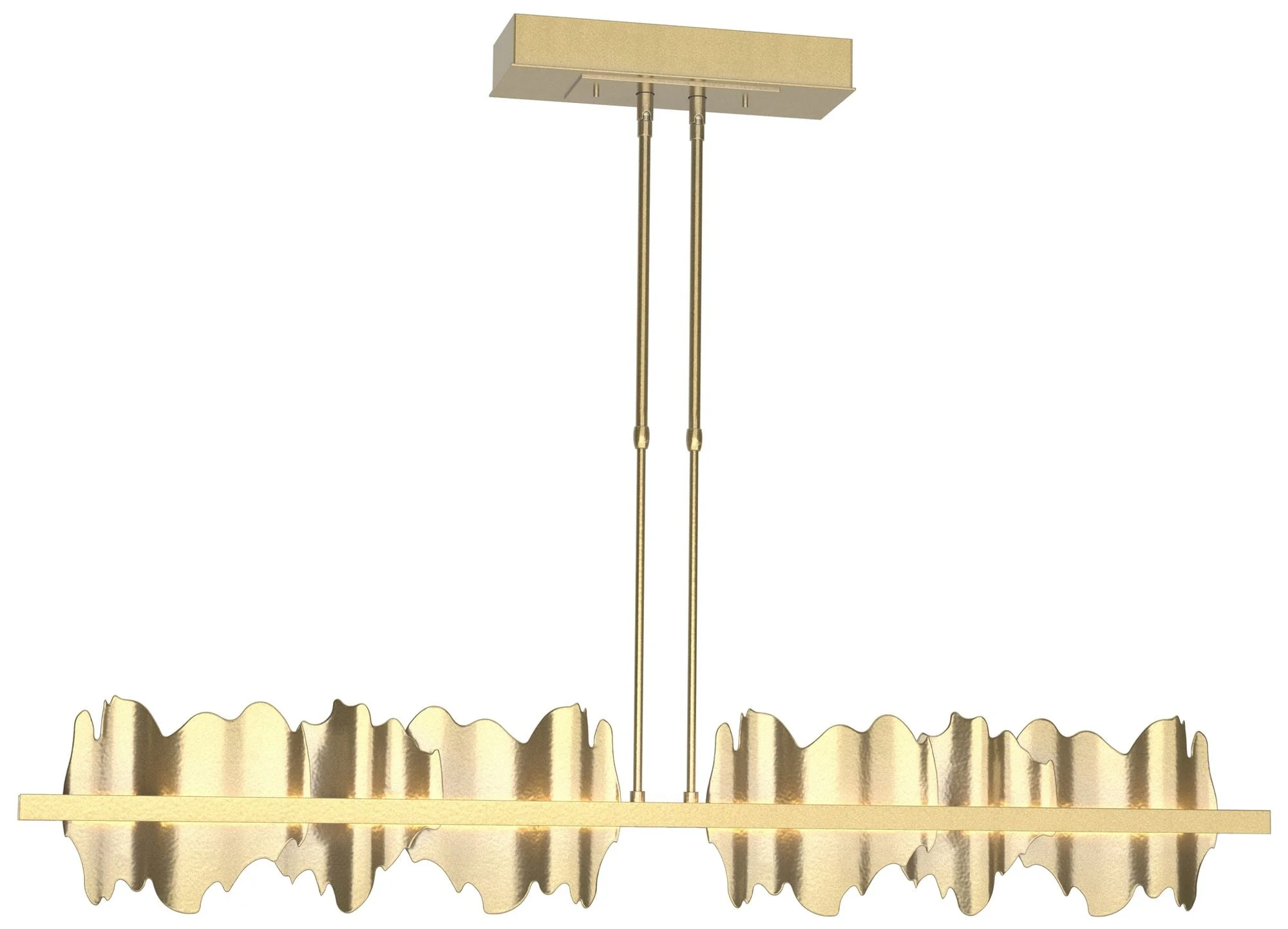 Hildene 51.9" Wide Large Modern Brass And Modern Brass LED Pendant - Image 1