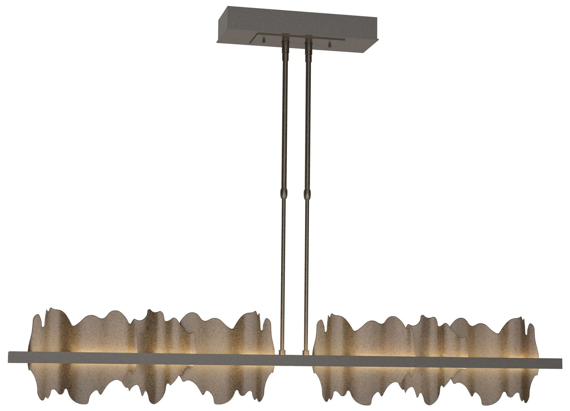 Hildene 51.9" Wide Large Oil Rubbed Bronze And Bronze LED Pendant - Image 1
