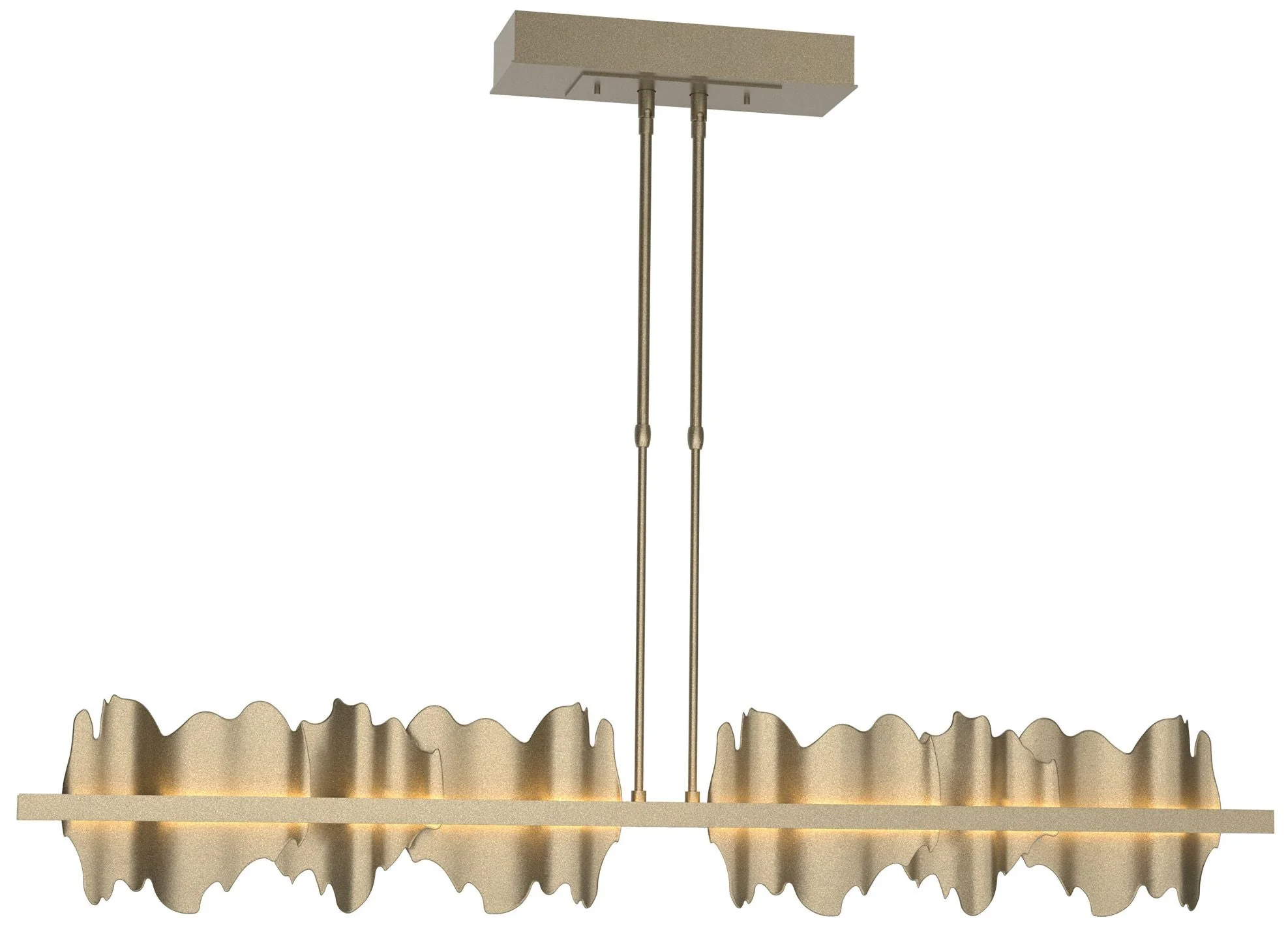 Hildene 51.9" Wide Large Soft Gold And Soft Gold LED Pendant - Image 1