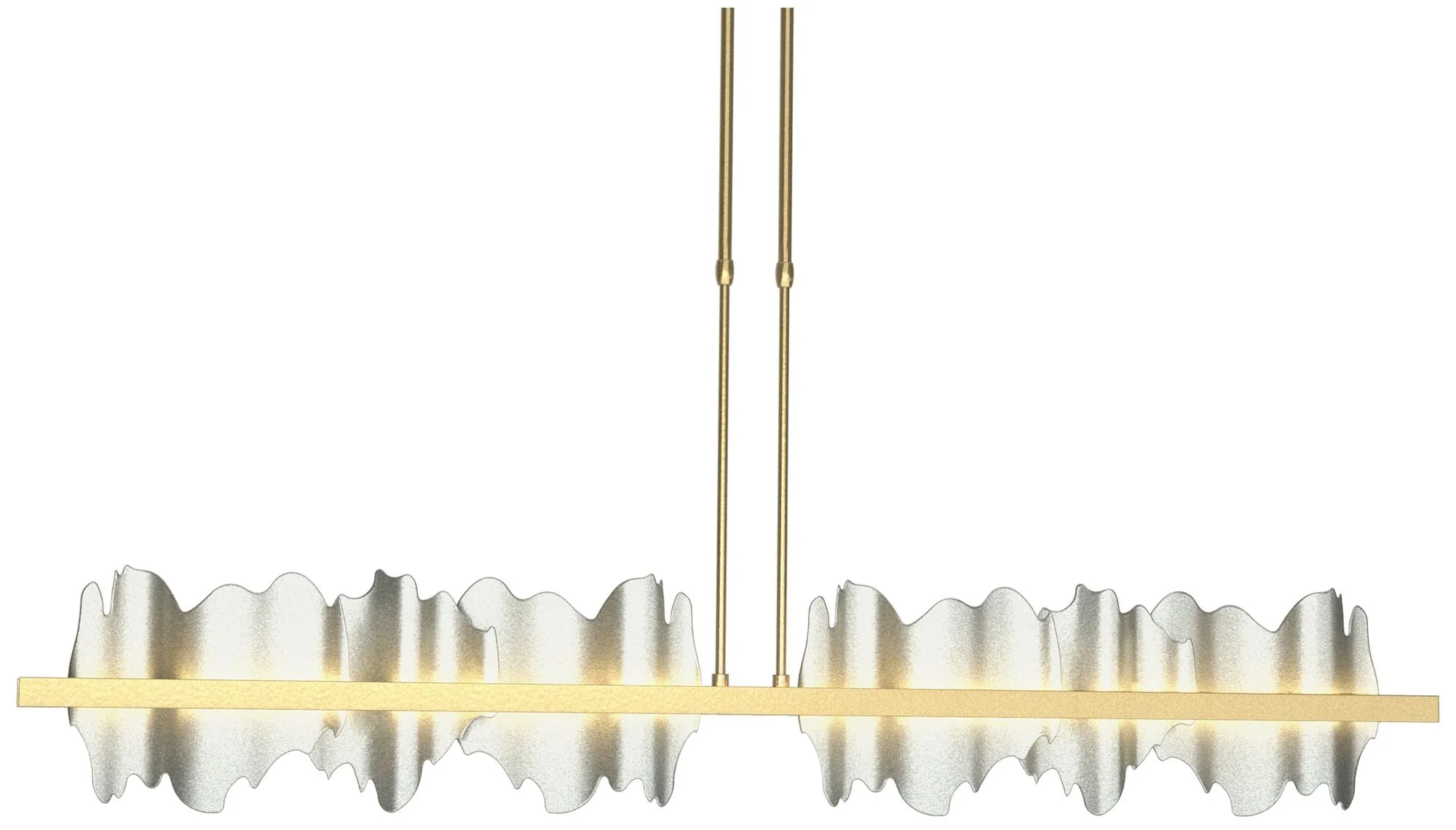 Hildene 51.9"W  Accented Large Modern Brass Short Height LED Pendant - Image 1