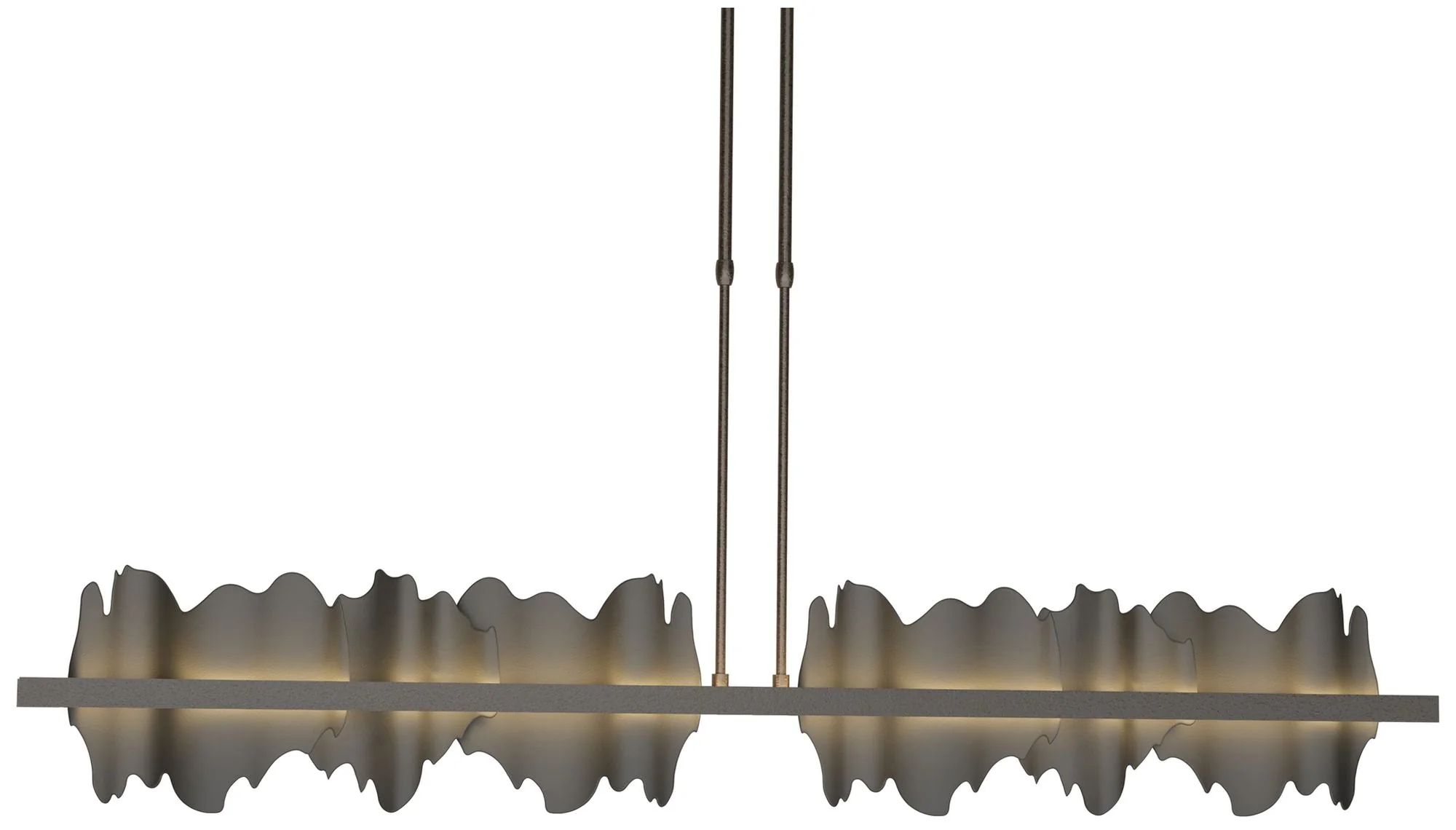 Hildene 51.9"W Black Accented Large Oiled Bronze Short Height LED Pend - Image 1
