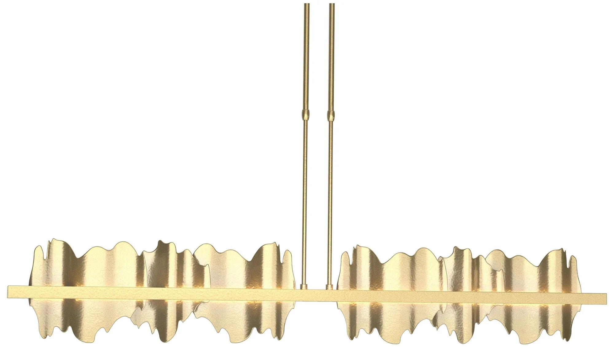 Hildene 51.9"W Brass Accented Large Brass Short Height LED Pendant - Image 1
