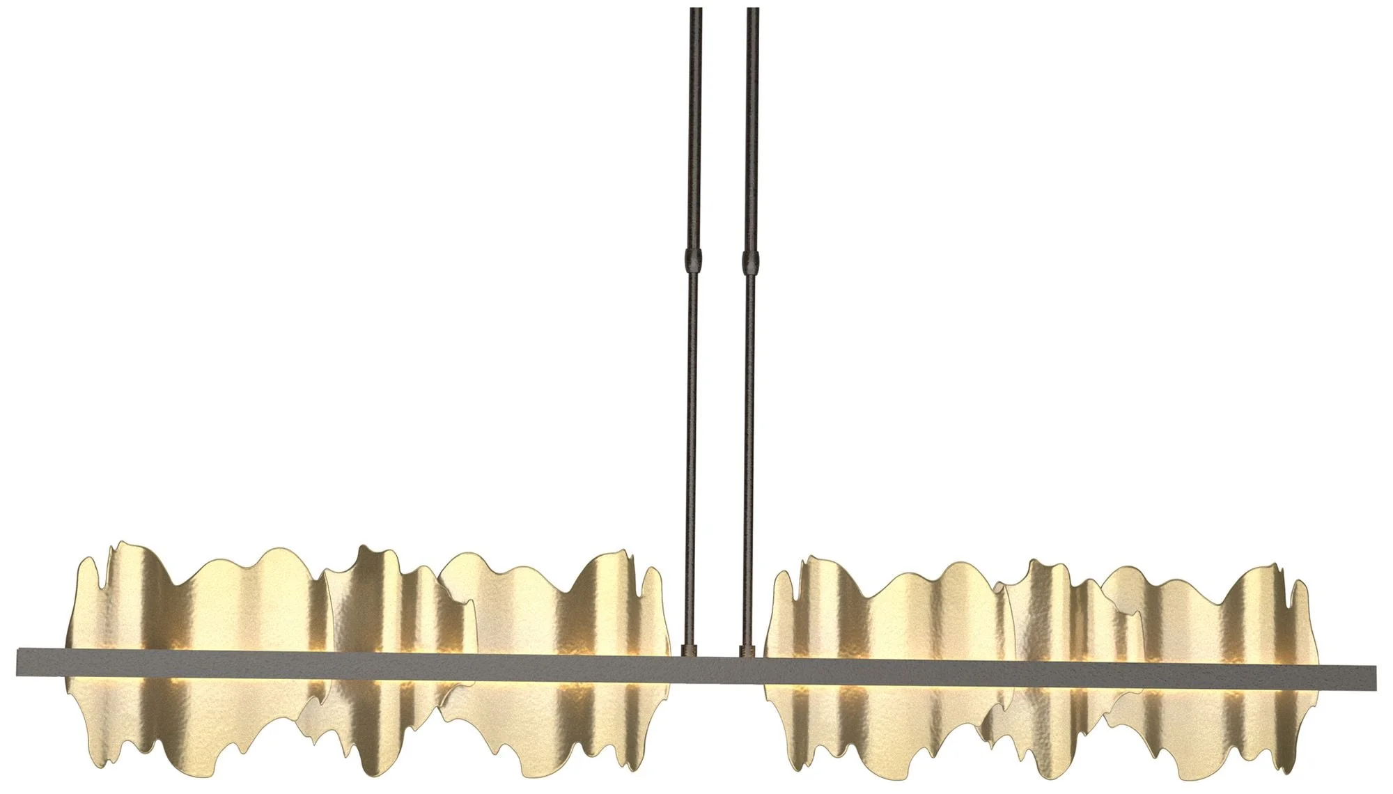 Hildene 51.9"W Brass Accented Large Oil Rubbed Bronze Long LED Pendant - Image 1