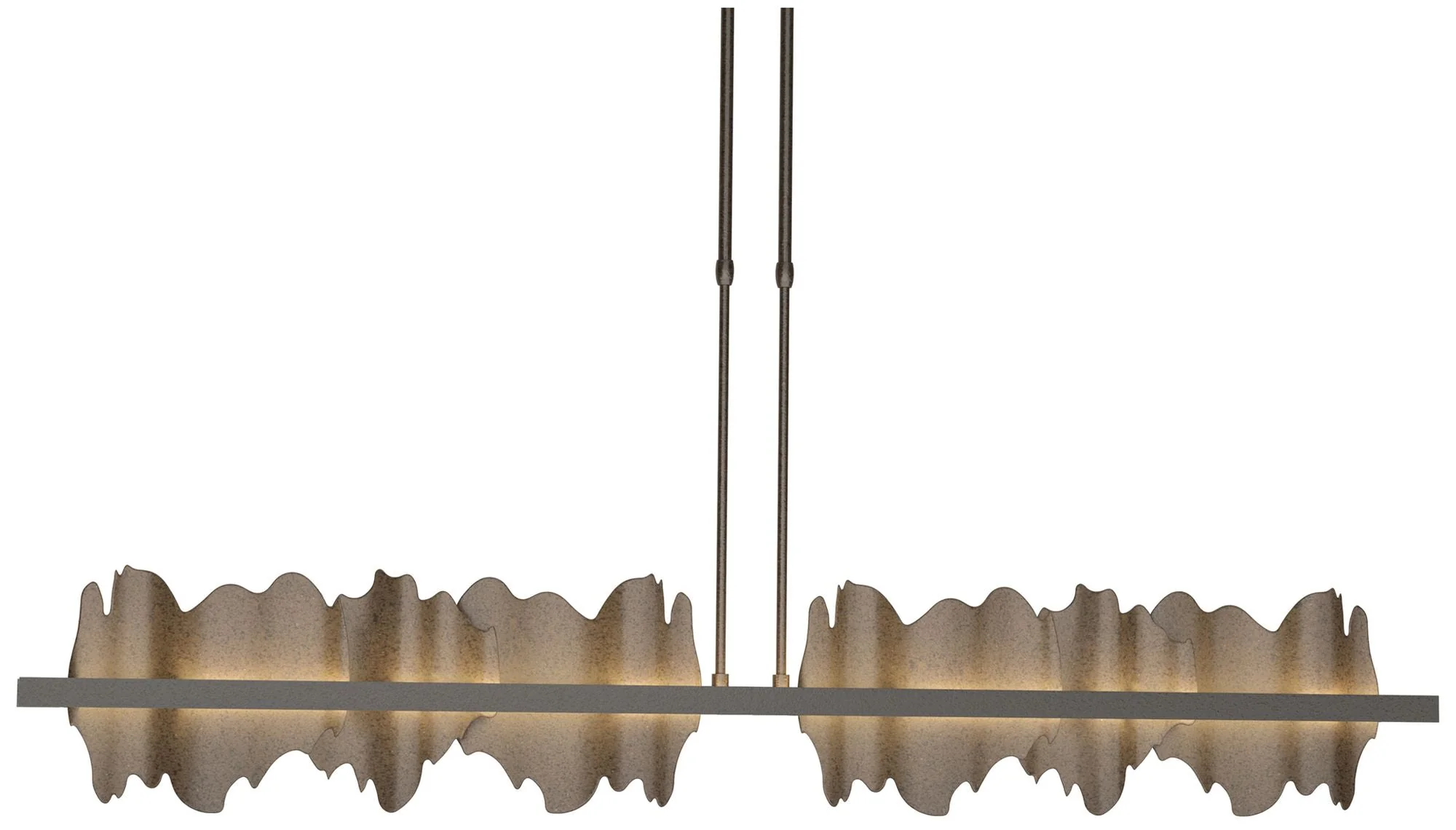 Hildene 51.9"W Bronze Accented Large Oil Rubbed Bronze Long LED Pendan - Image 1