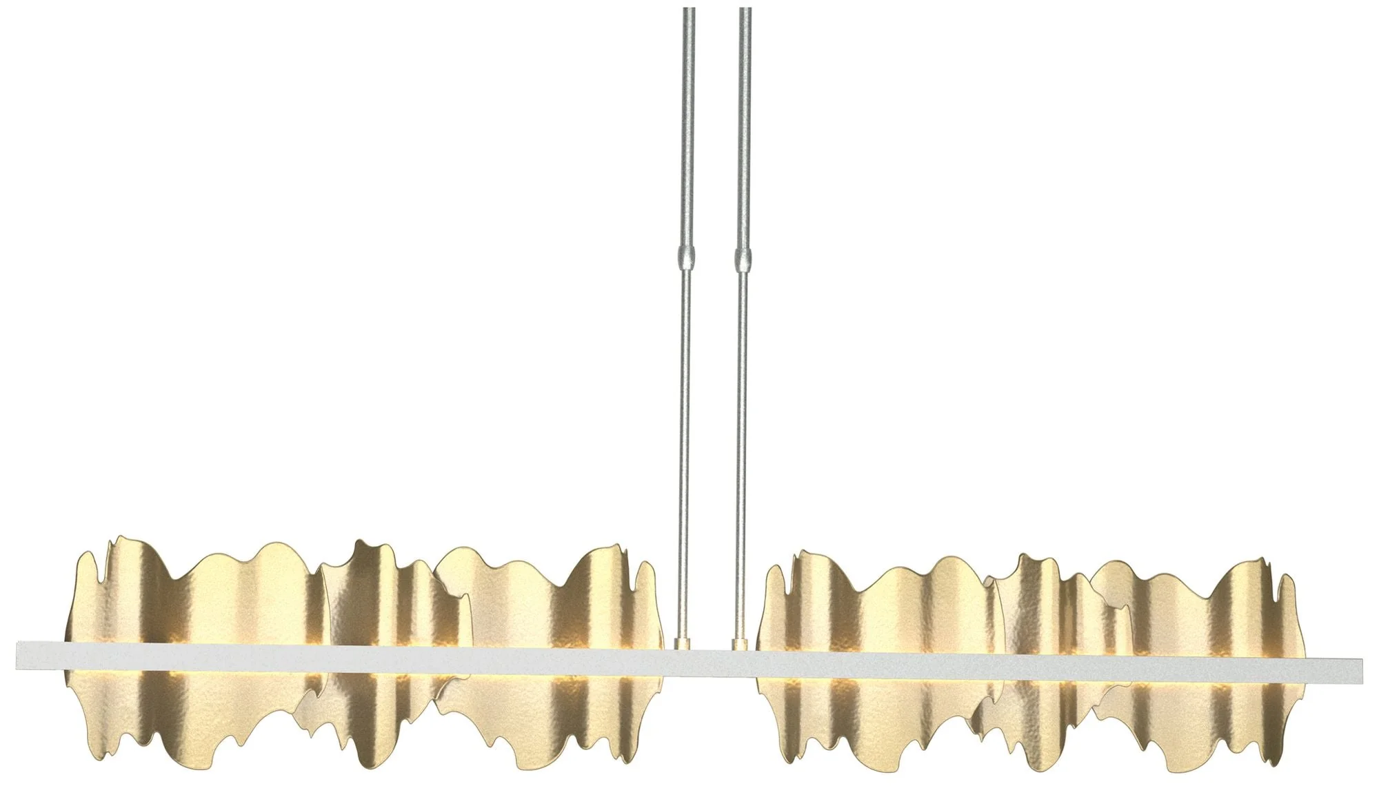 Hildene 51.9"W Modern Brass Accented Large  Long LED Pendant - Image 1