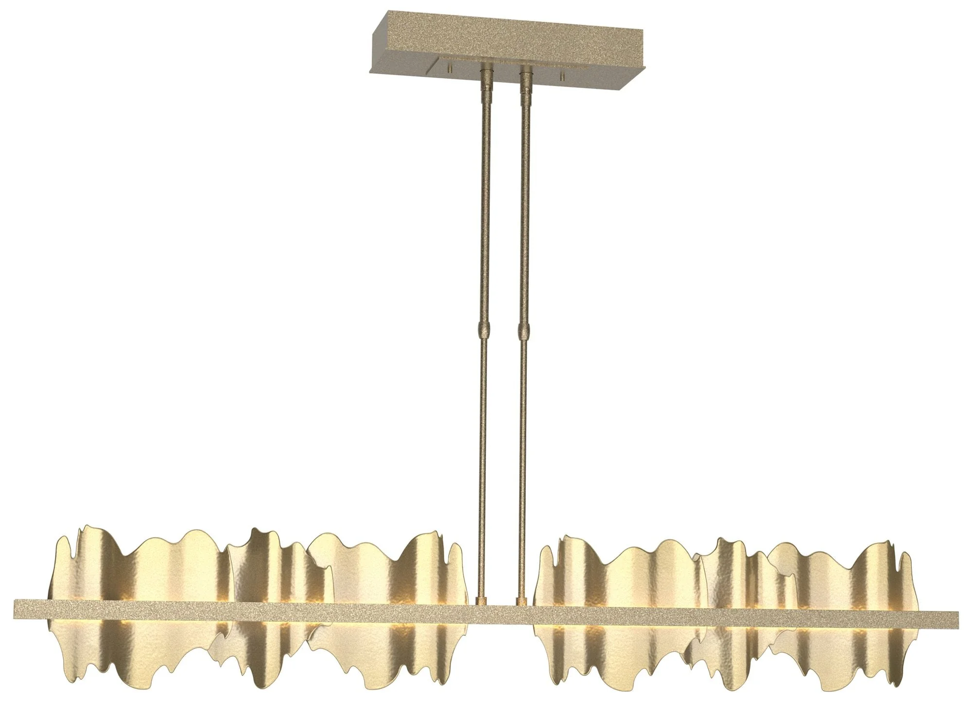 Hildene 51.9"W Modern Brass Accented Large Soft Gold Standard LED Pend - Image 1