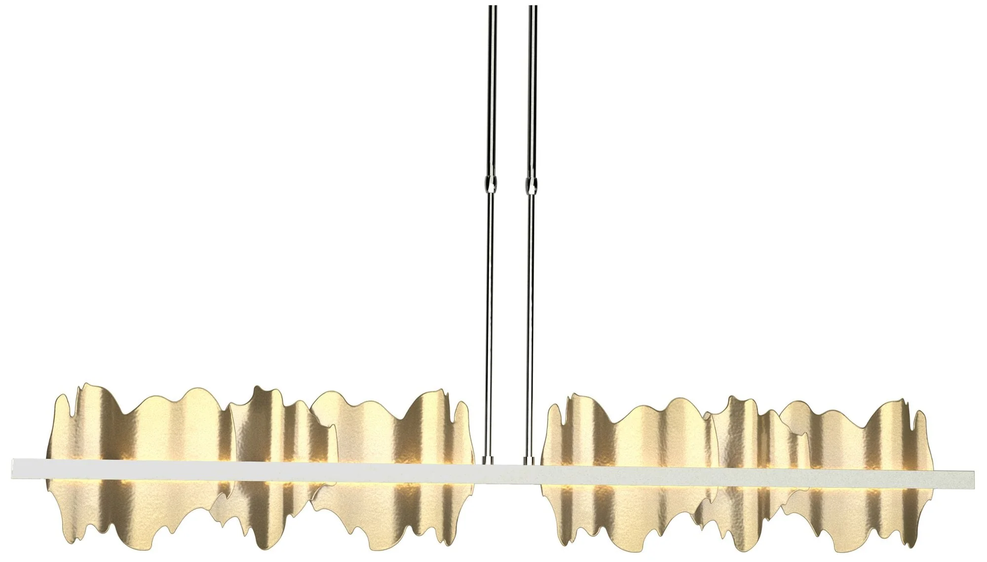 Hildene 51.9"W Modern Brass Accented Large Sterling Long LED Pendant - Image 1