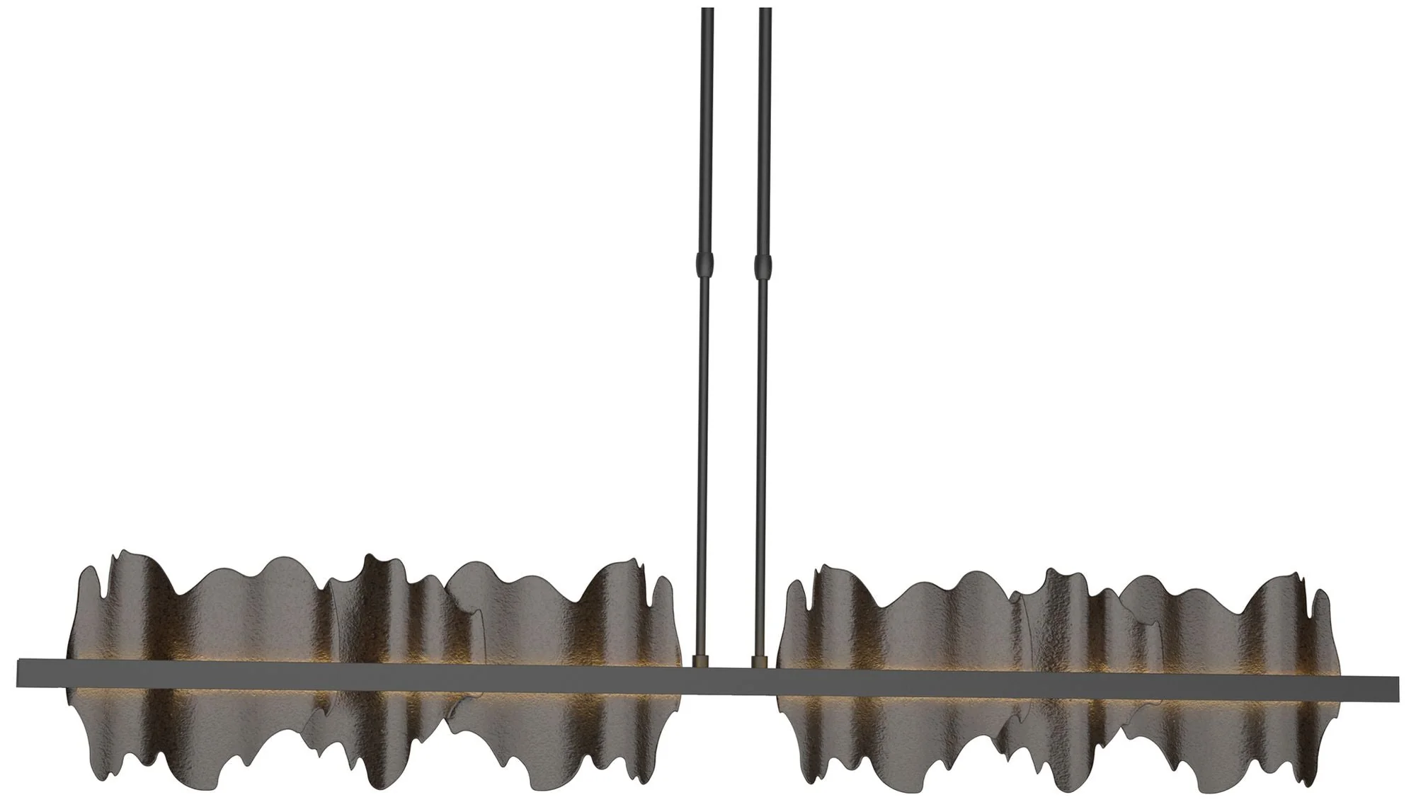 Hildene 51.9"W Oil Rubbed Bronze Accented Black Short Height LED Penda - Image 1