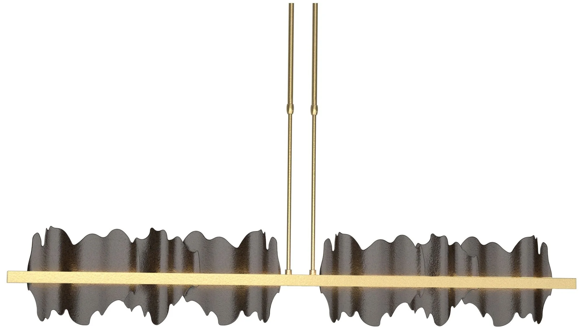 Hildene 51.9"W Oil Rubbed Bronze Accented Brass Short Height LED Penda - Image 1