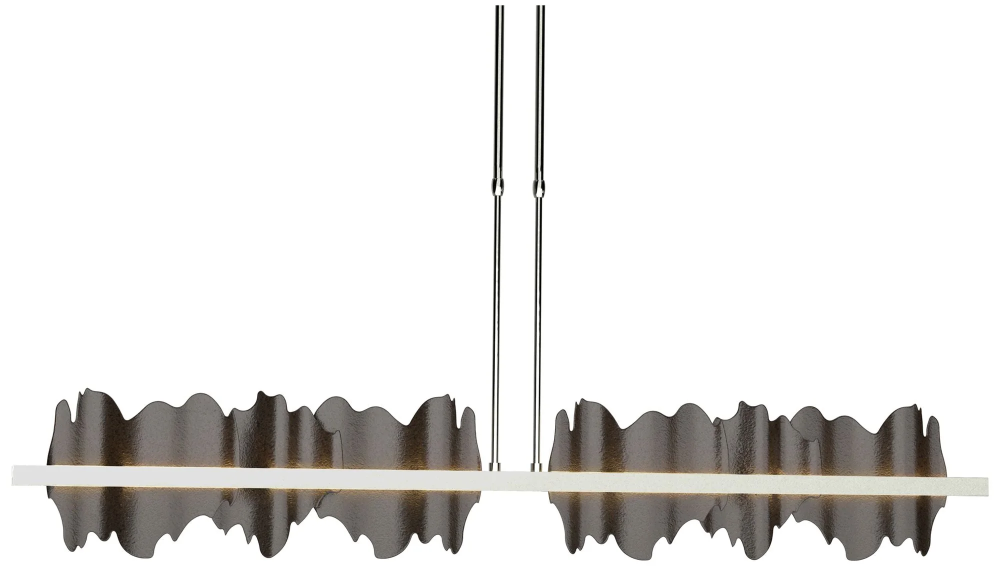 Hildene 51.9"W Oil Rubbed Bronze Accented Large Sterling Long LED Pend - Image 1