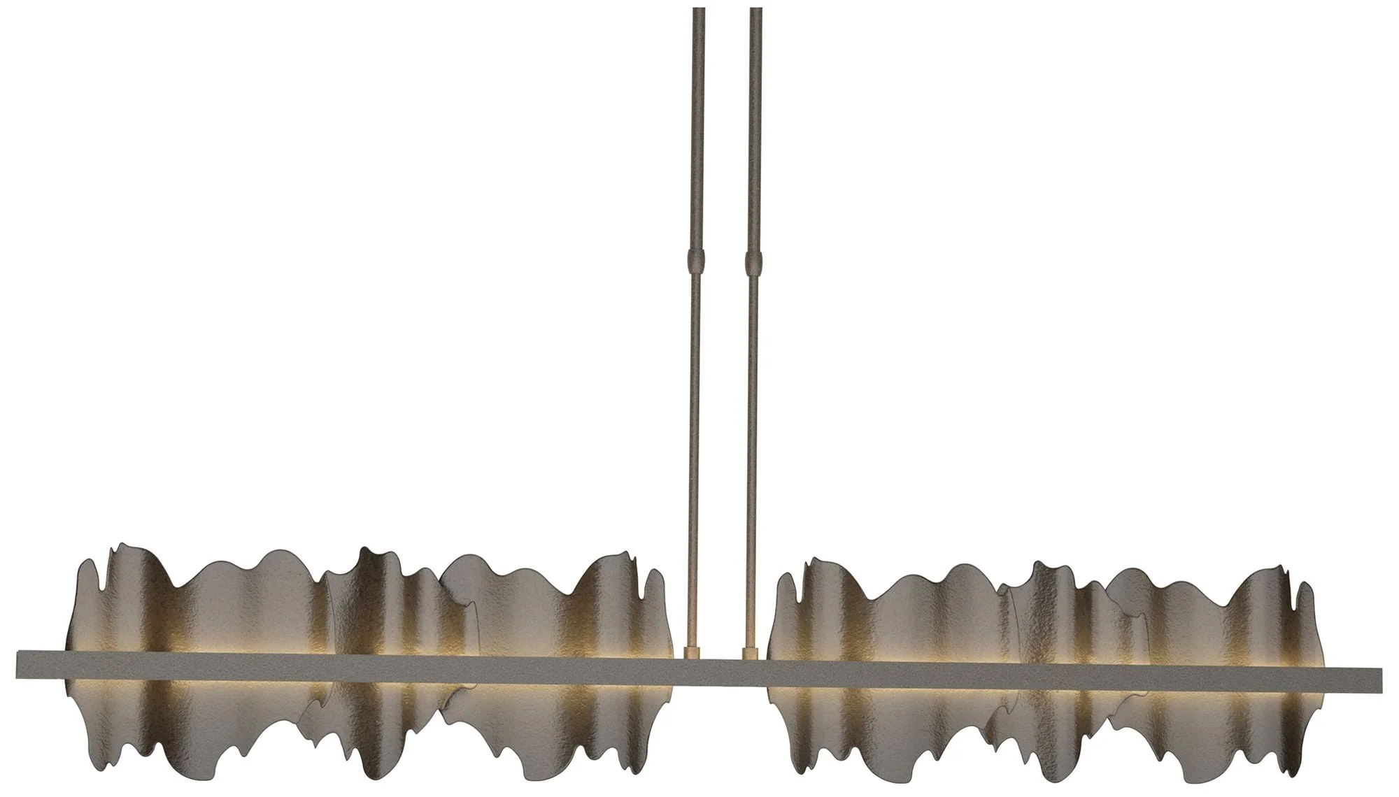 Hildene 51.9"W Oil Rubbed Bronze Accented Smoke Short Height LED Penda - Image 1