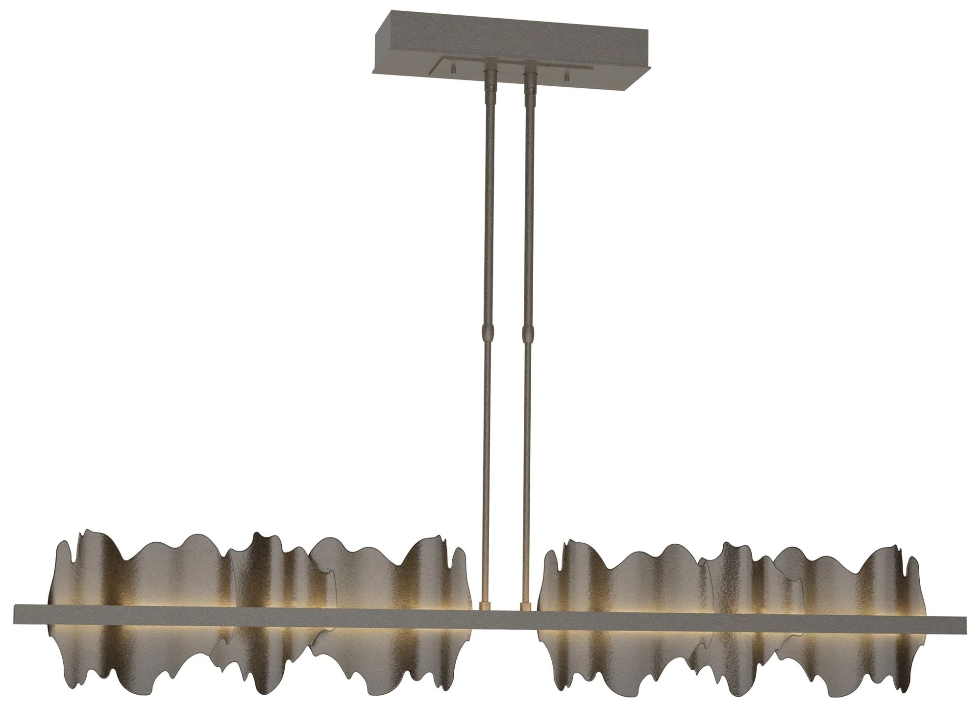 Hildene 51.9"W Oil Rubbed Bronze Accented Smoke Standard LED Pendant - Image 1