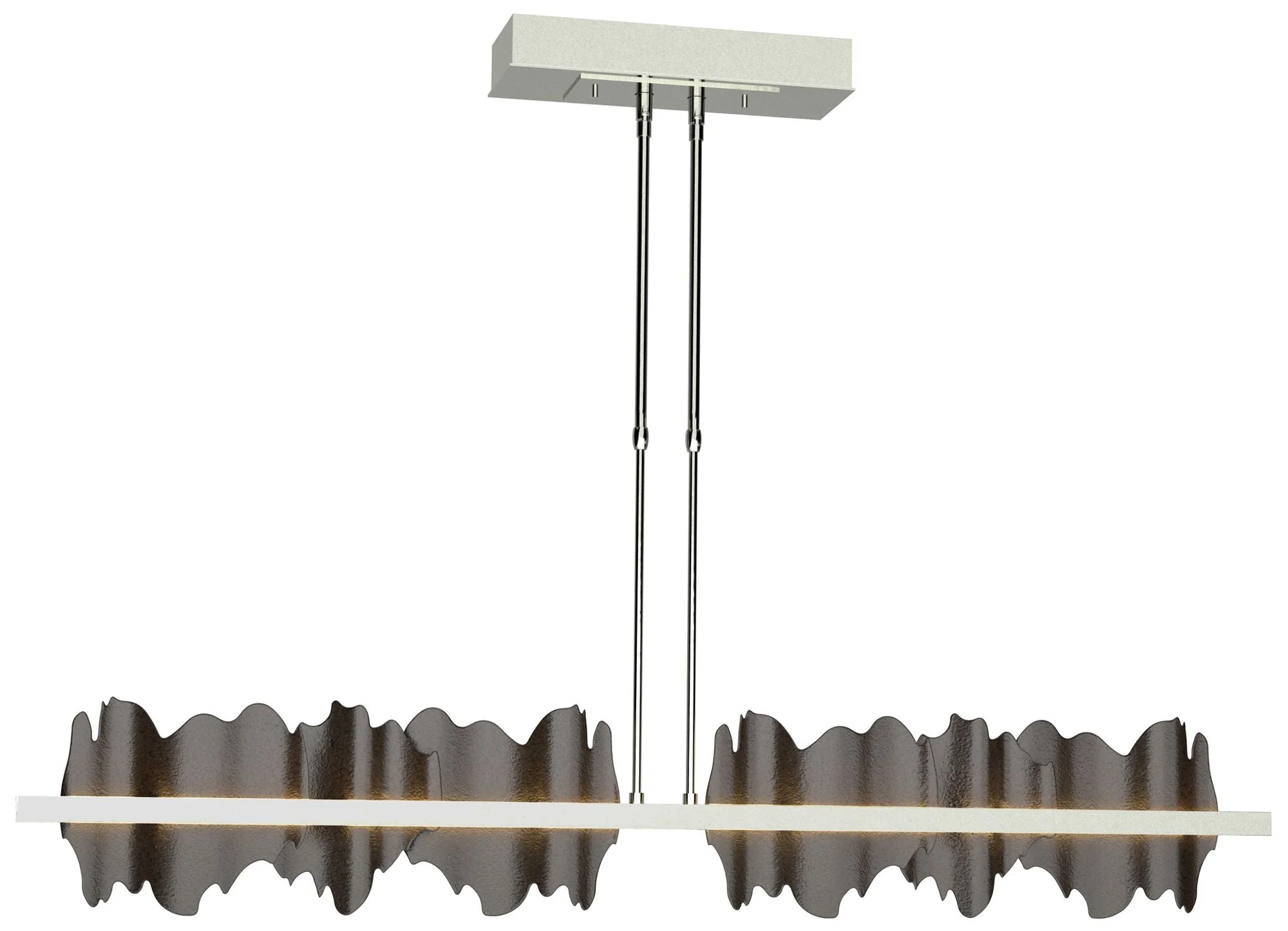 Hildene 51.9"W Oil Rubbed Bronze Accented Sterling Standard LED Pendan - Image 1