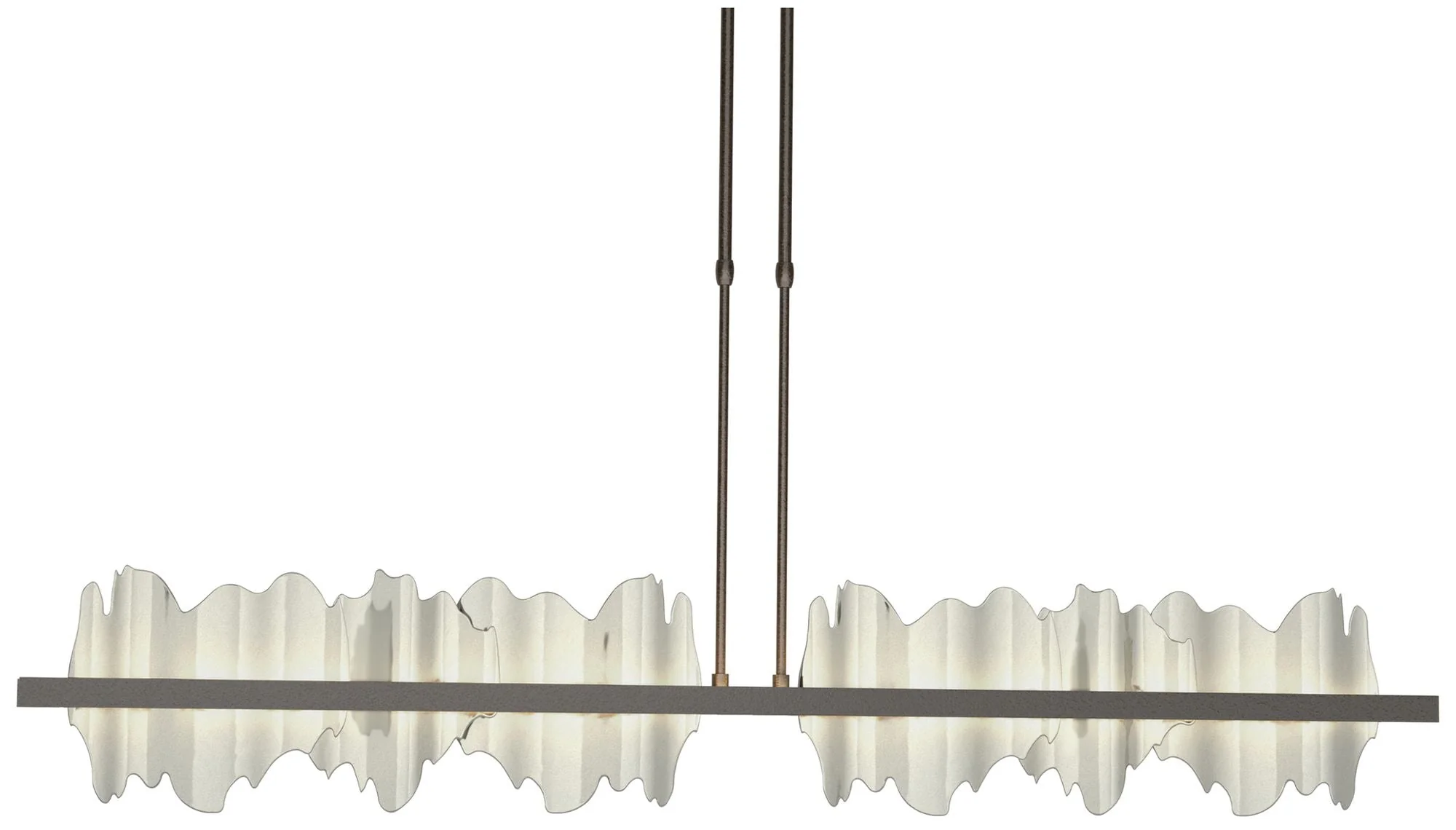 Hildene 51.9"W Sterling Accented Oiled Bronze Short Height LED Pendant - Image 1