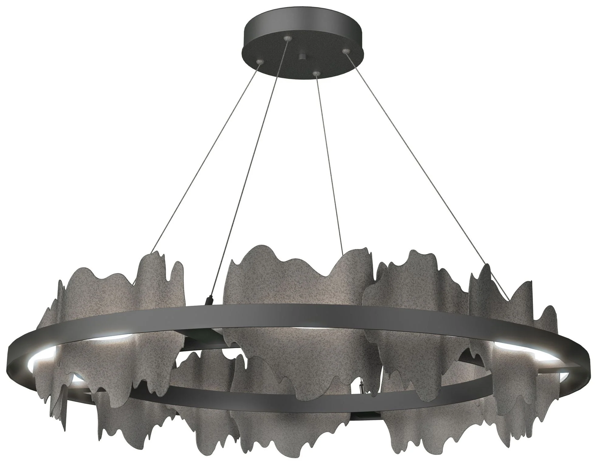 Hildene Circular LED Pendant - Black - Iron - Image 1