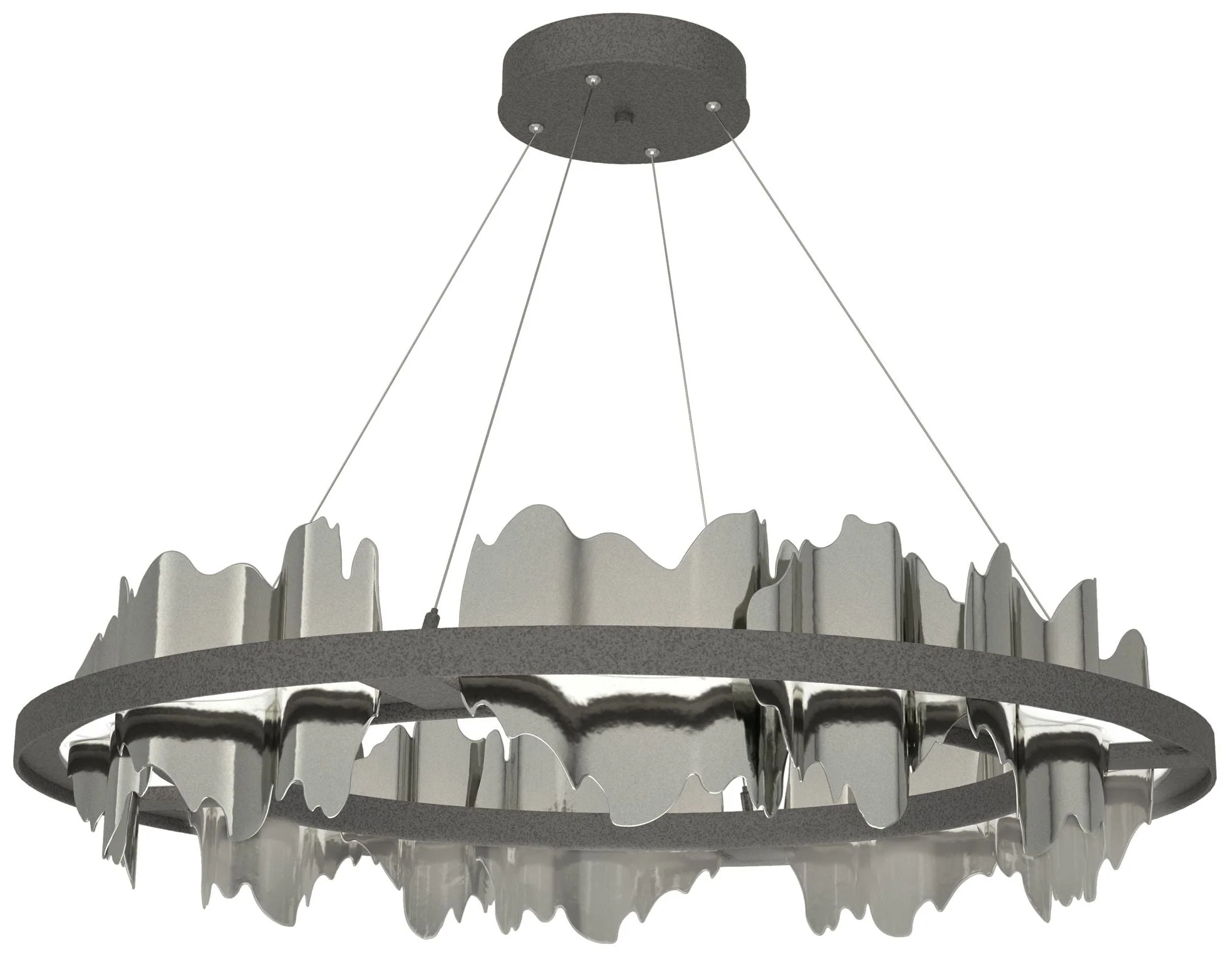 Hildene Circular LED Pendant - Black - Sterling - Image 1