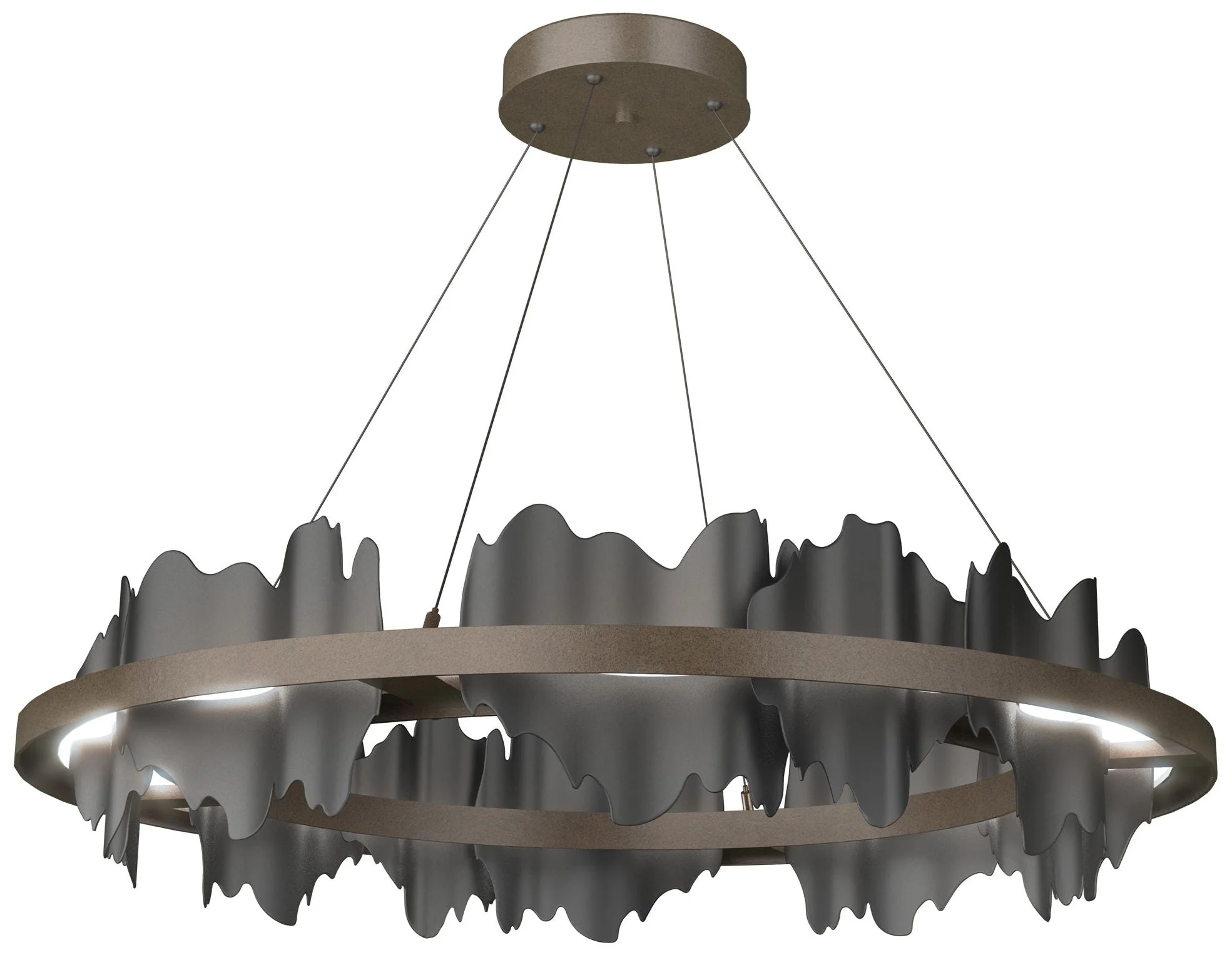 Hildene Circular LED Pendant - Bronze - Black - Image 1