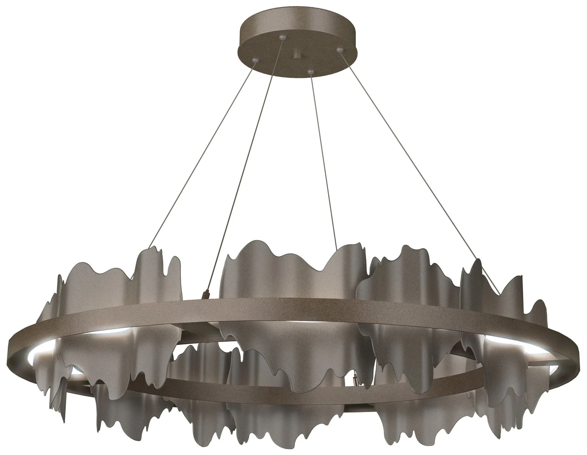 Hildene Circular LED Pendant - Bronze - Dark Smoke - Image 1