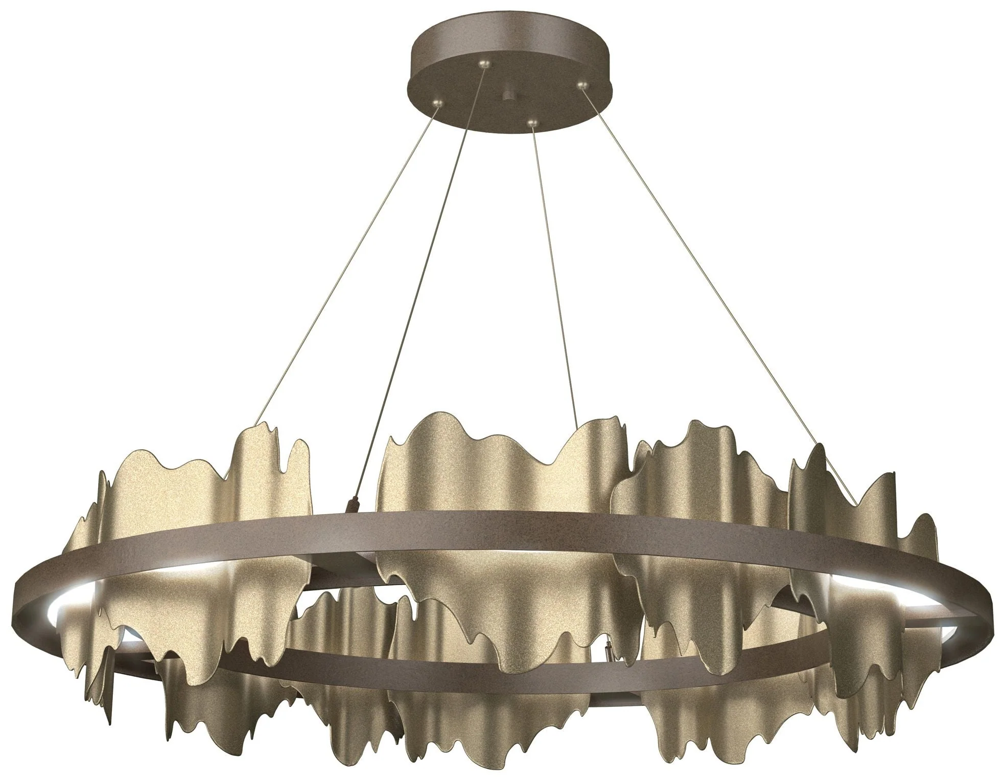 Hildene Circular LED Pendant - Bronze - Gold - Image 1