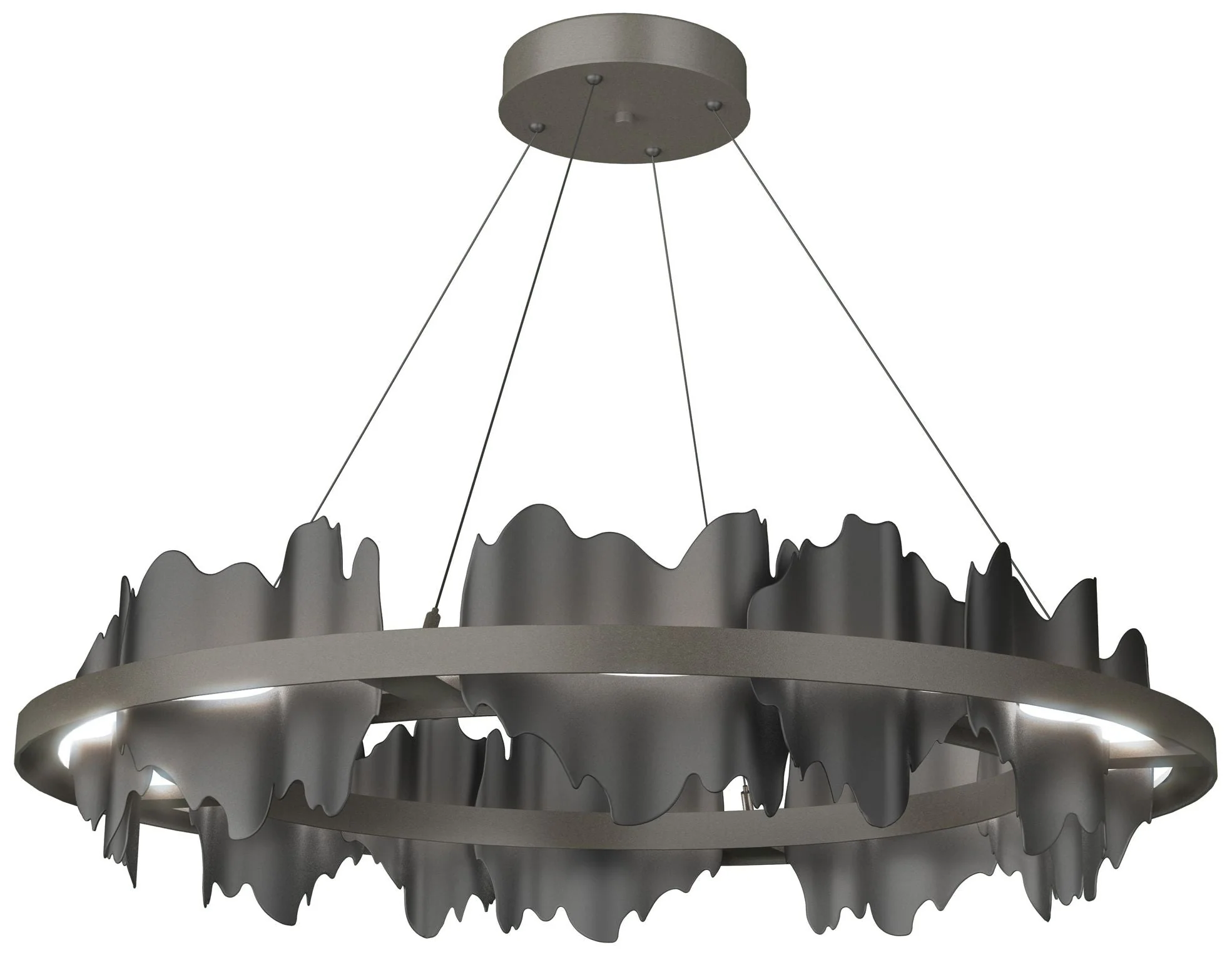 Hildene Circular LED Pendant - Dark Smoke - Black - Image 1