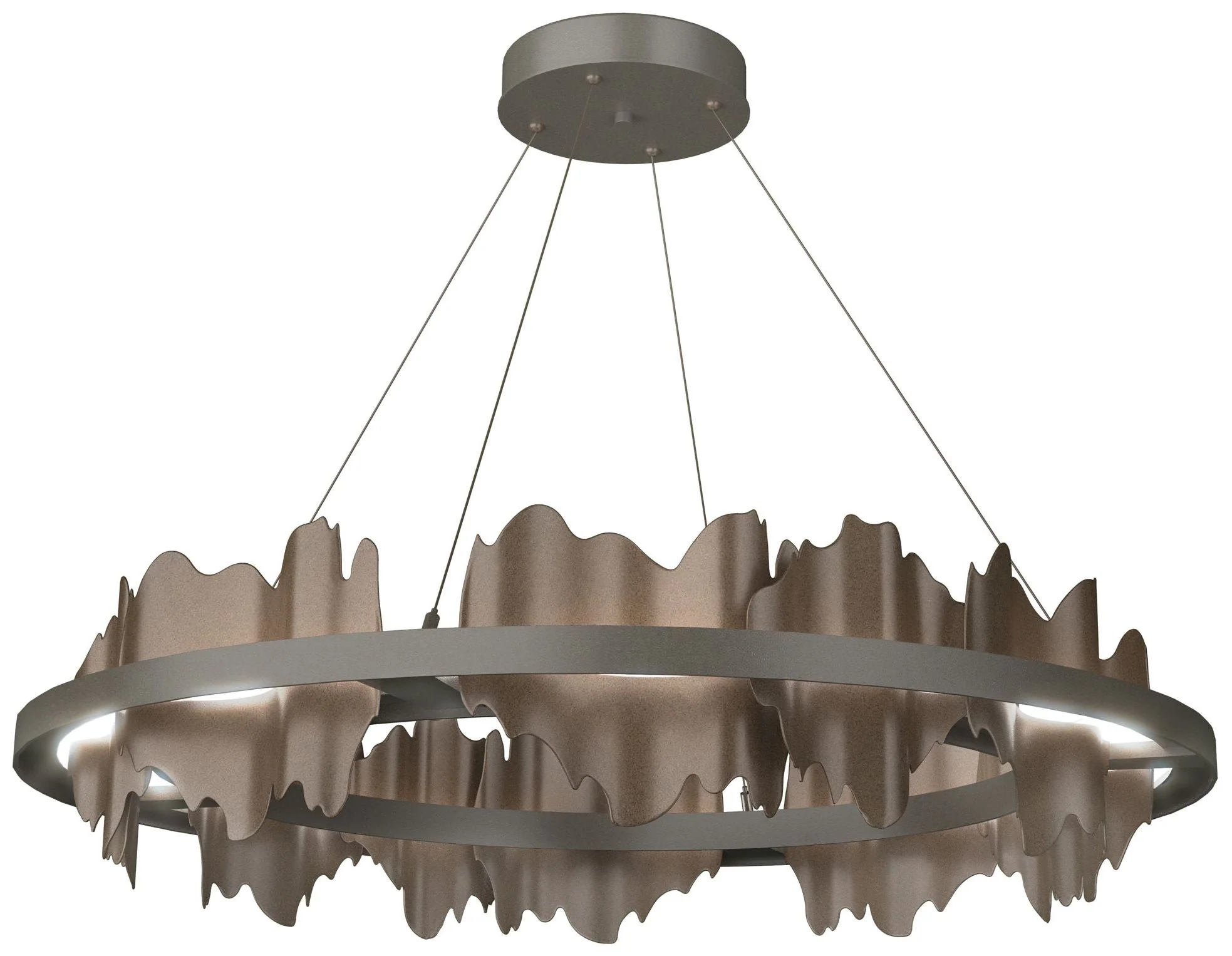 Hildene Circular LED Pendant - Dark Smoke - Bronze - Image 1