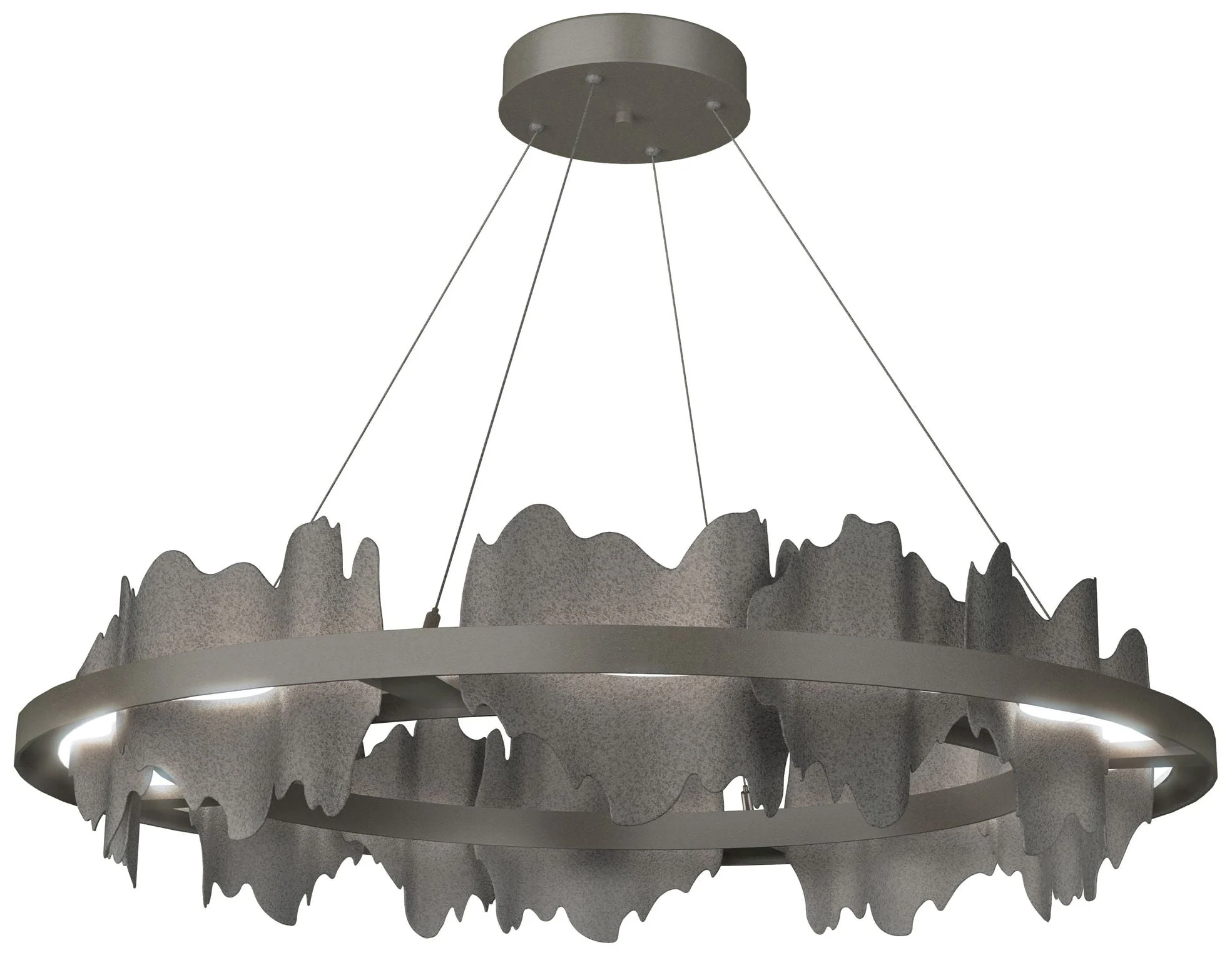 Hildene Circular LED Pendant - Dark Smoke - Iron - Image 1
