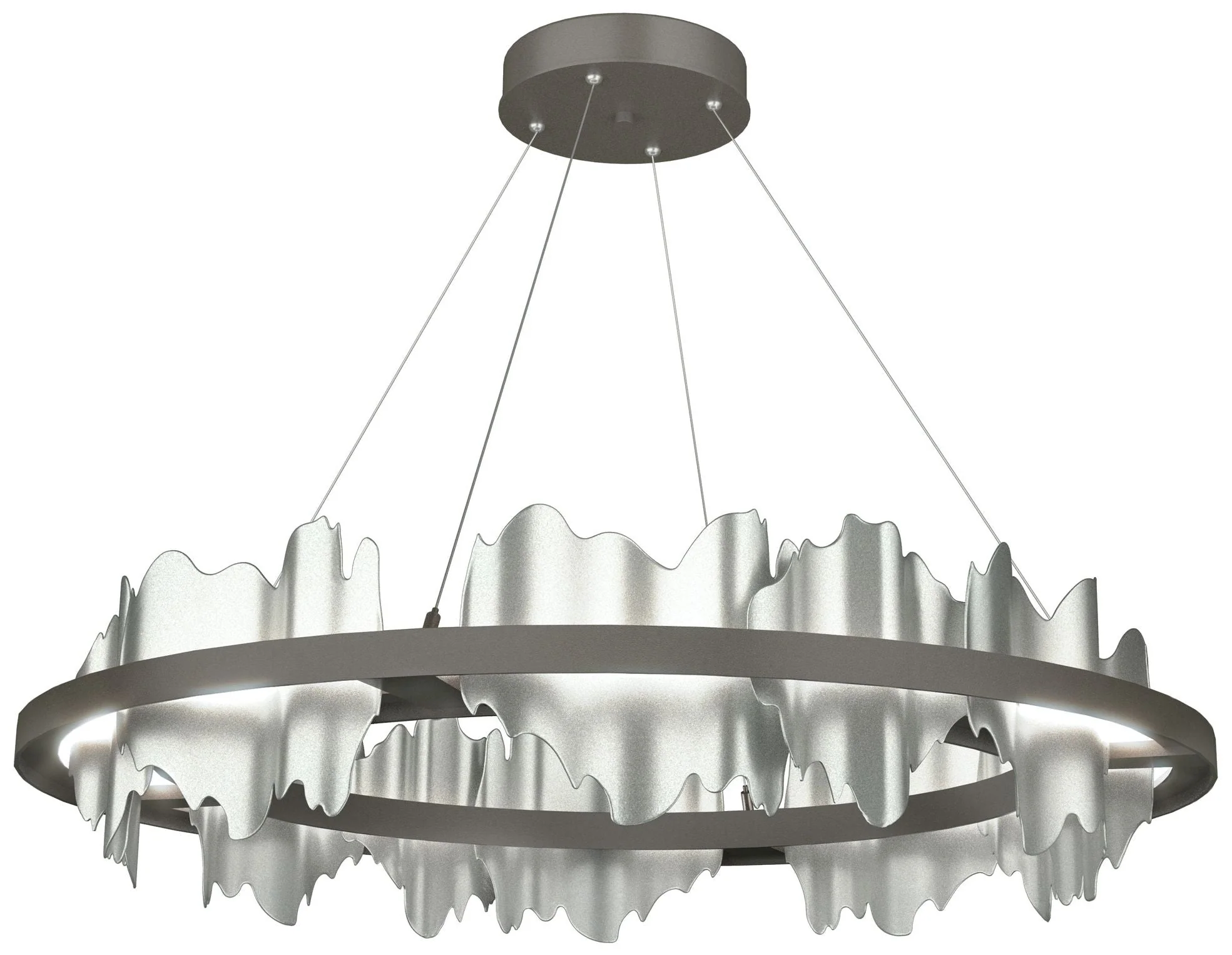 Hildene Circular LED Pendant - Dark Smoke - Platinum - Image 1